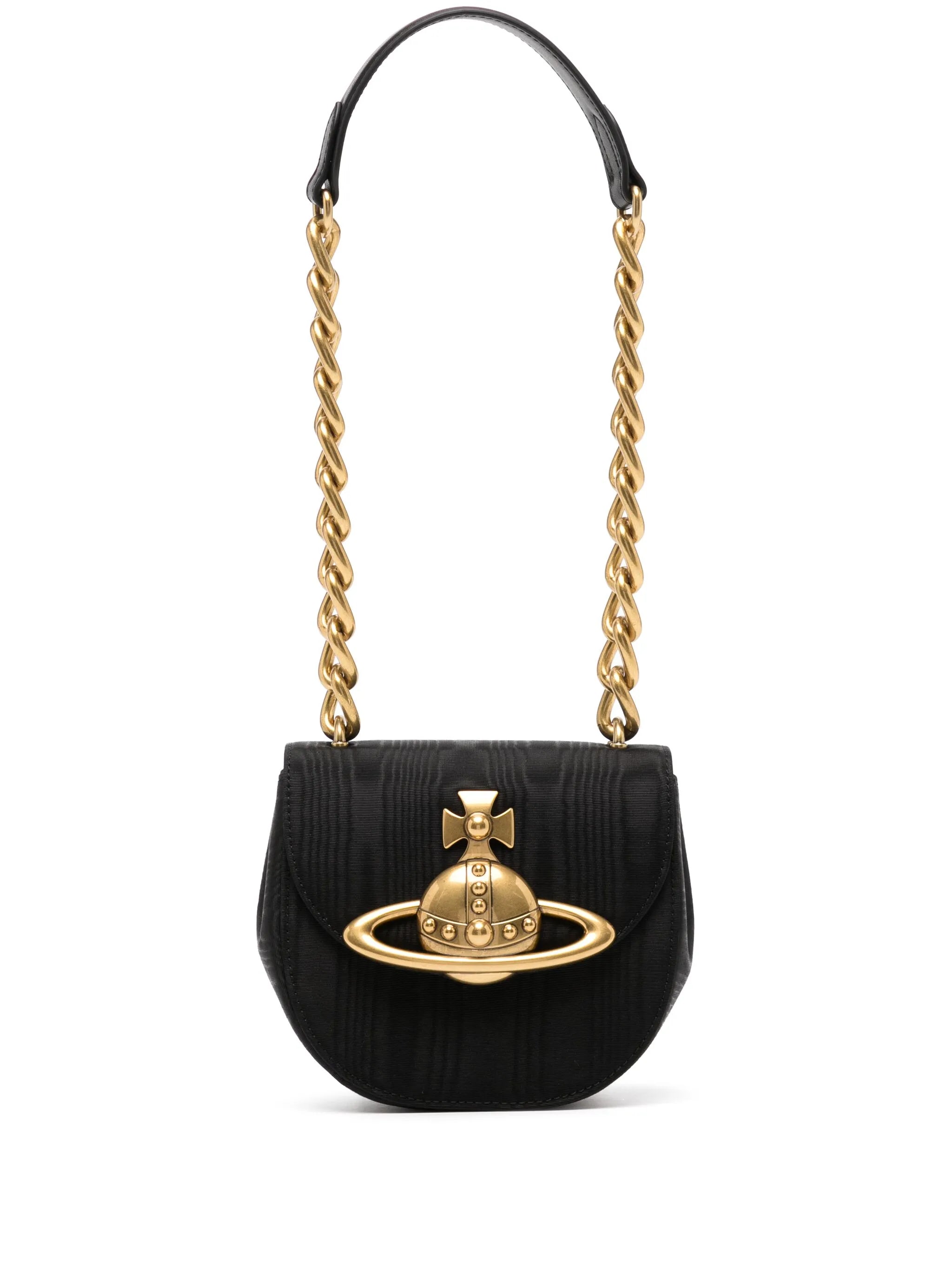 Jodie Orb-motif moiré saddle bag