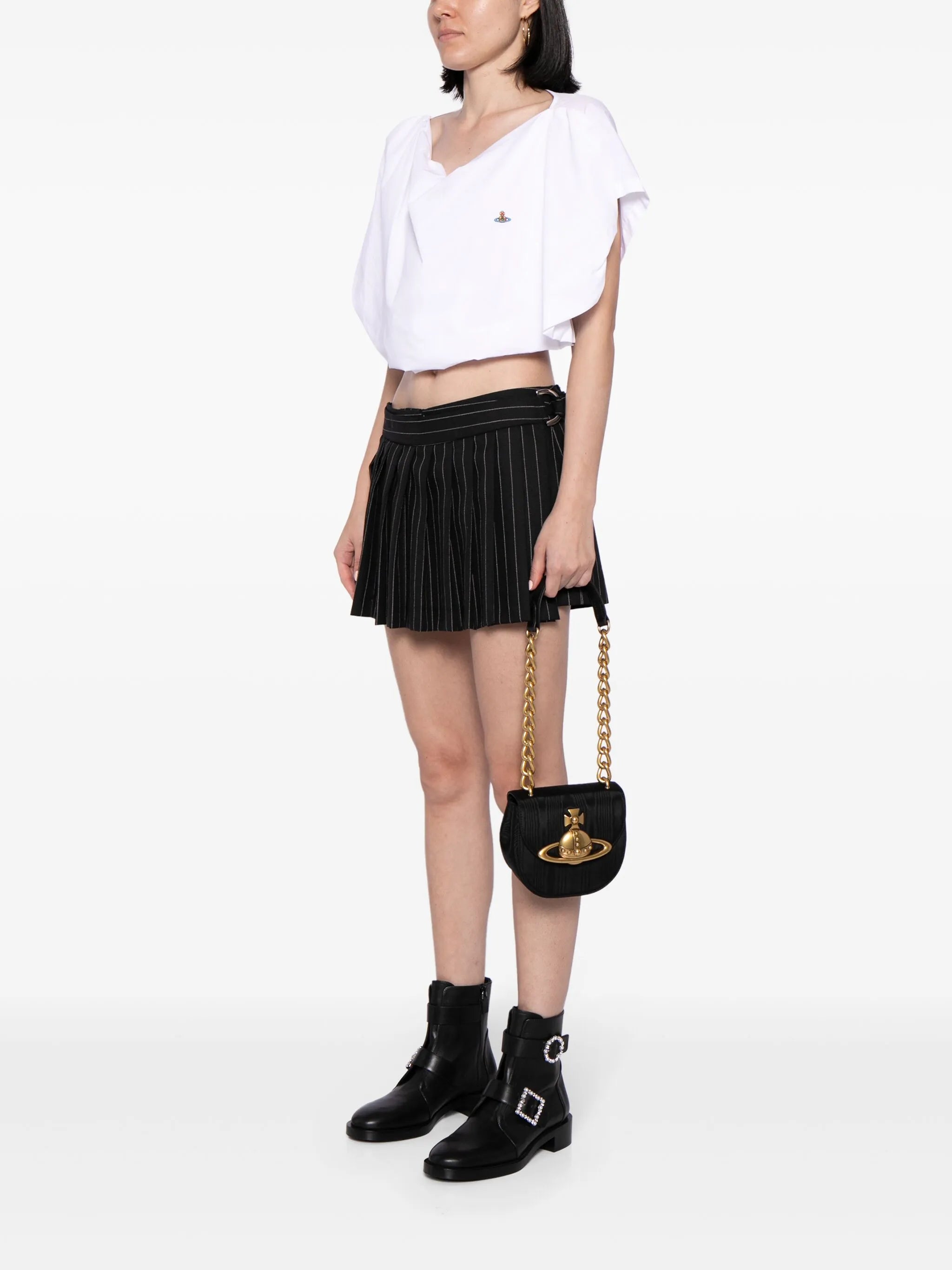 Jodie Orb-motif moiré saddle bag