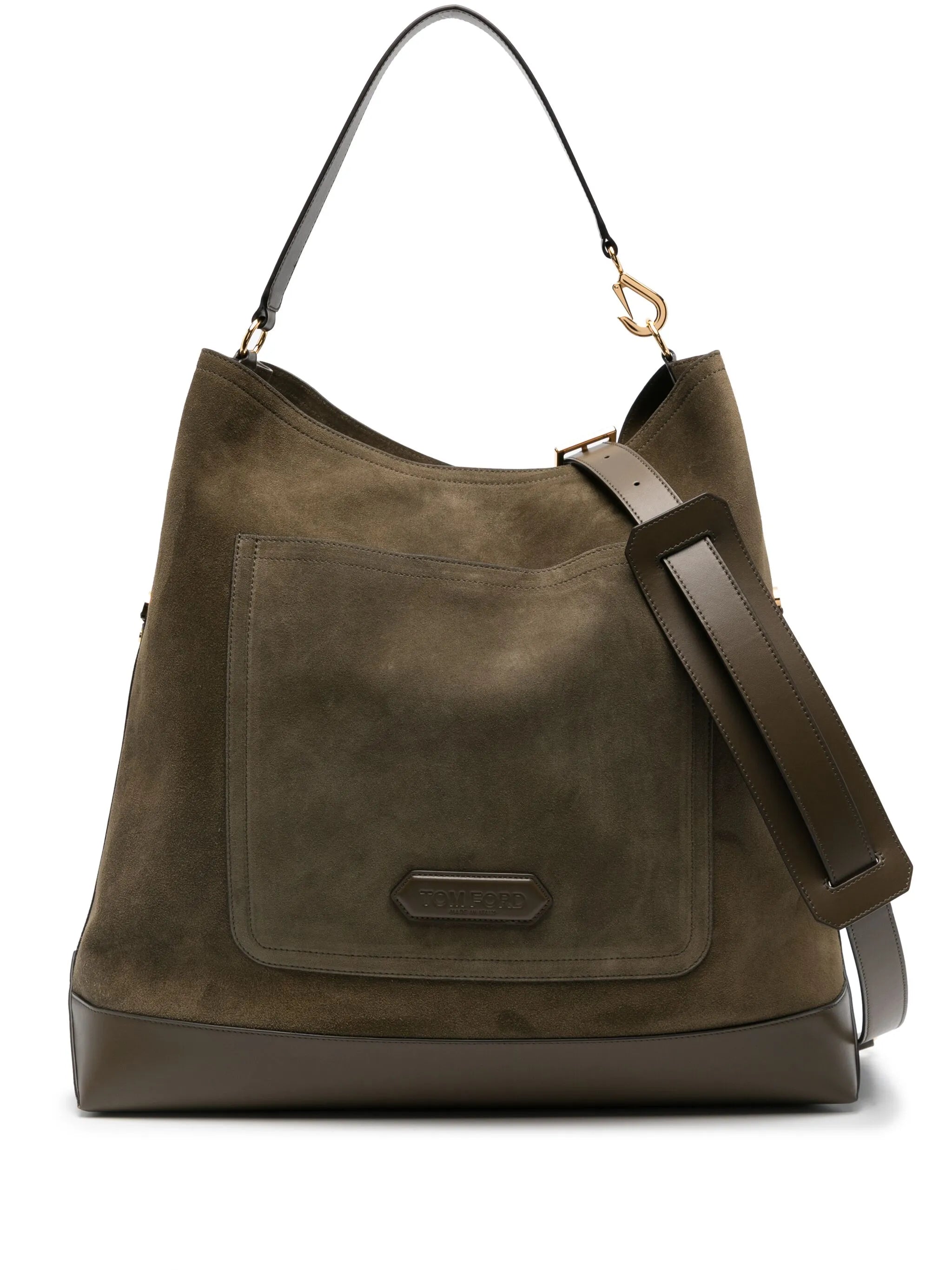 suede two-strap tote bag