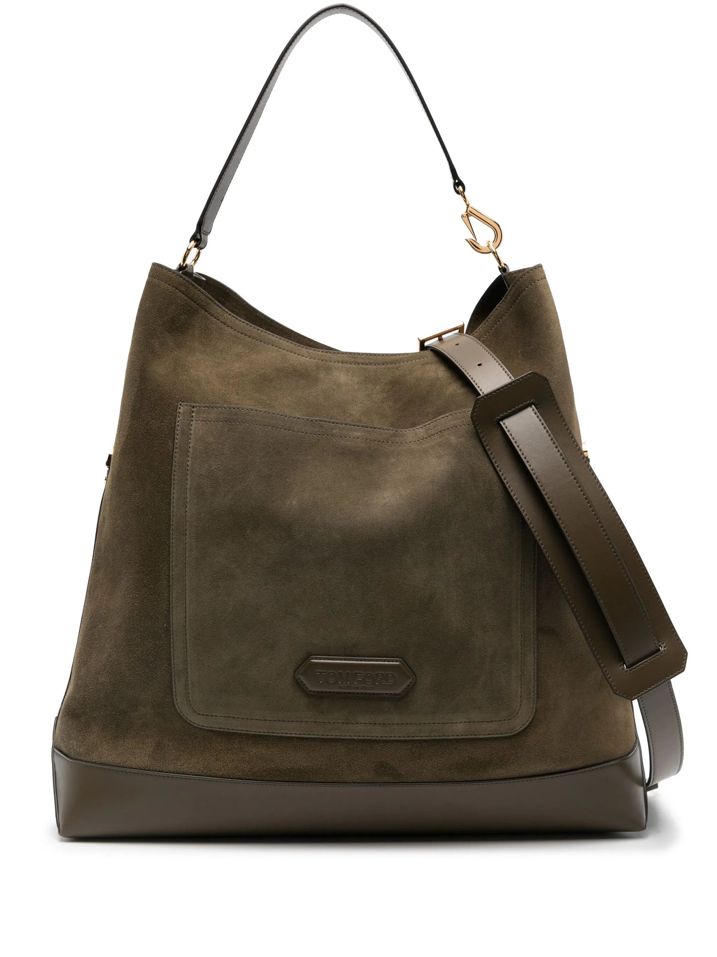 suede two-strap tote bag