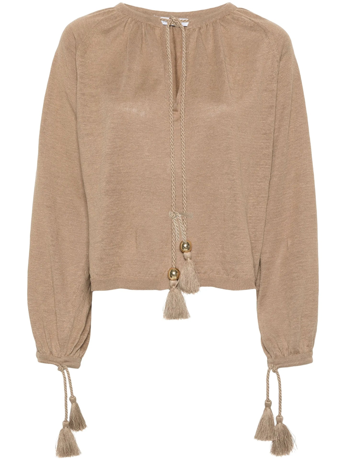 Quirite linen tassel blouse