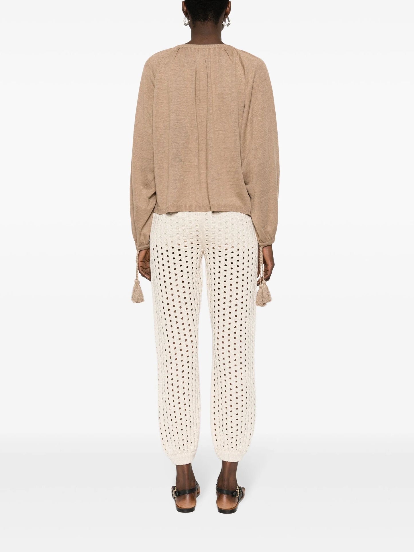 Quirite linen tassel blouse