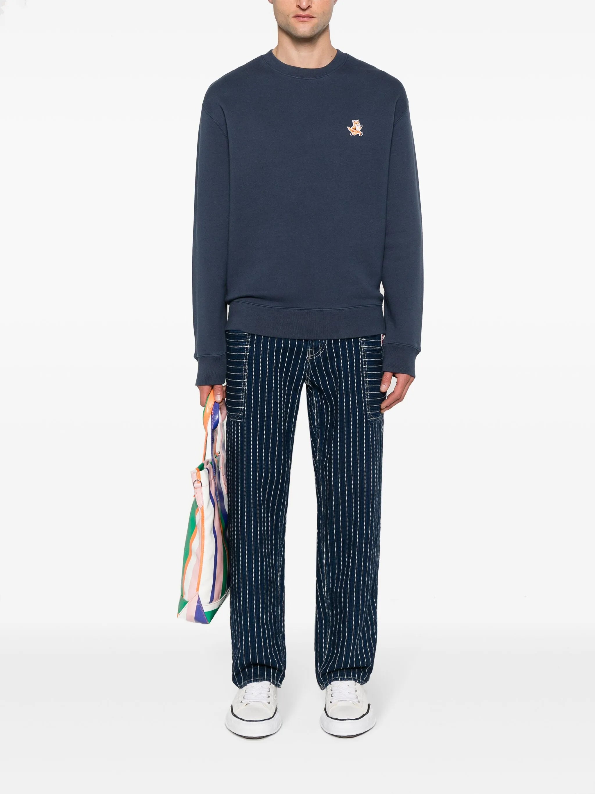 Fox-motif cotton sweatshirt