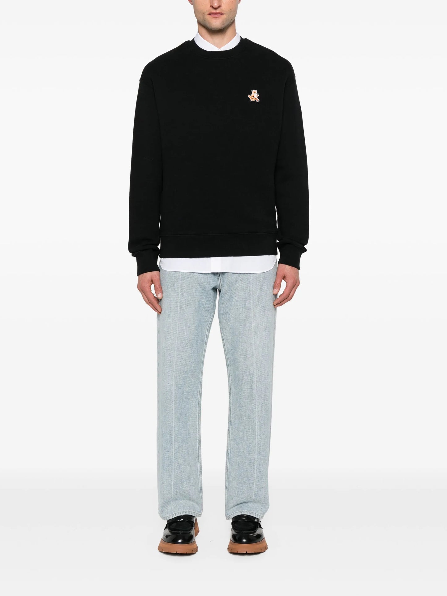 Fox-motif cotton sweatshirt