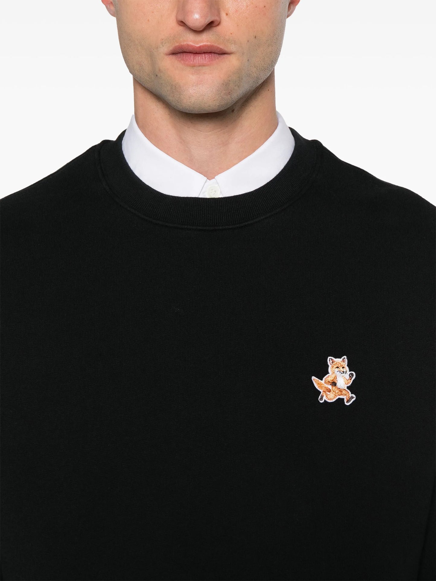 Fox-motif cotton sweatshirt