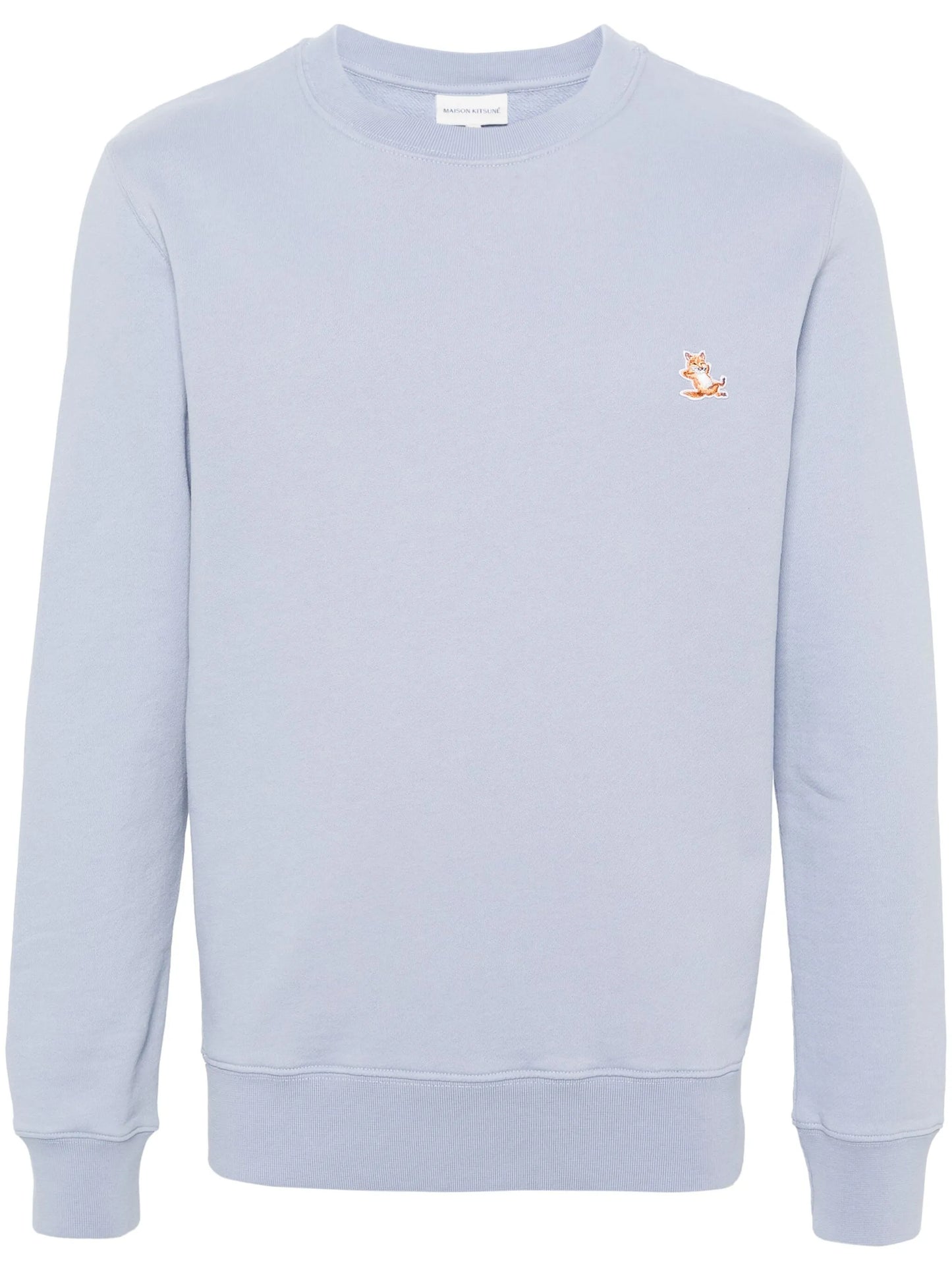 fox-patch cotton sweatshirt