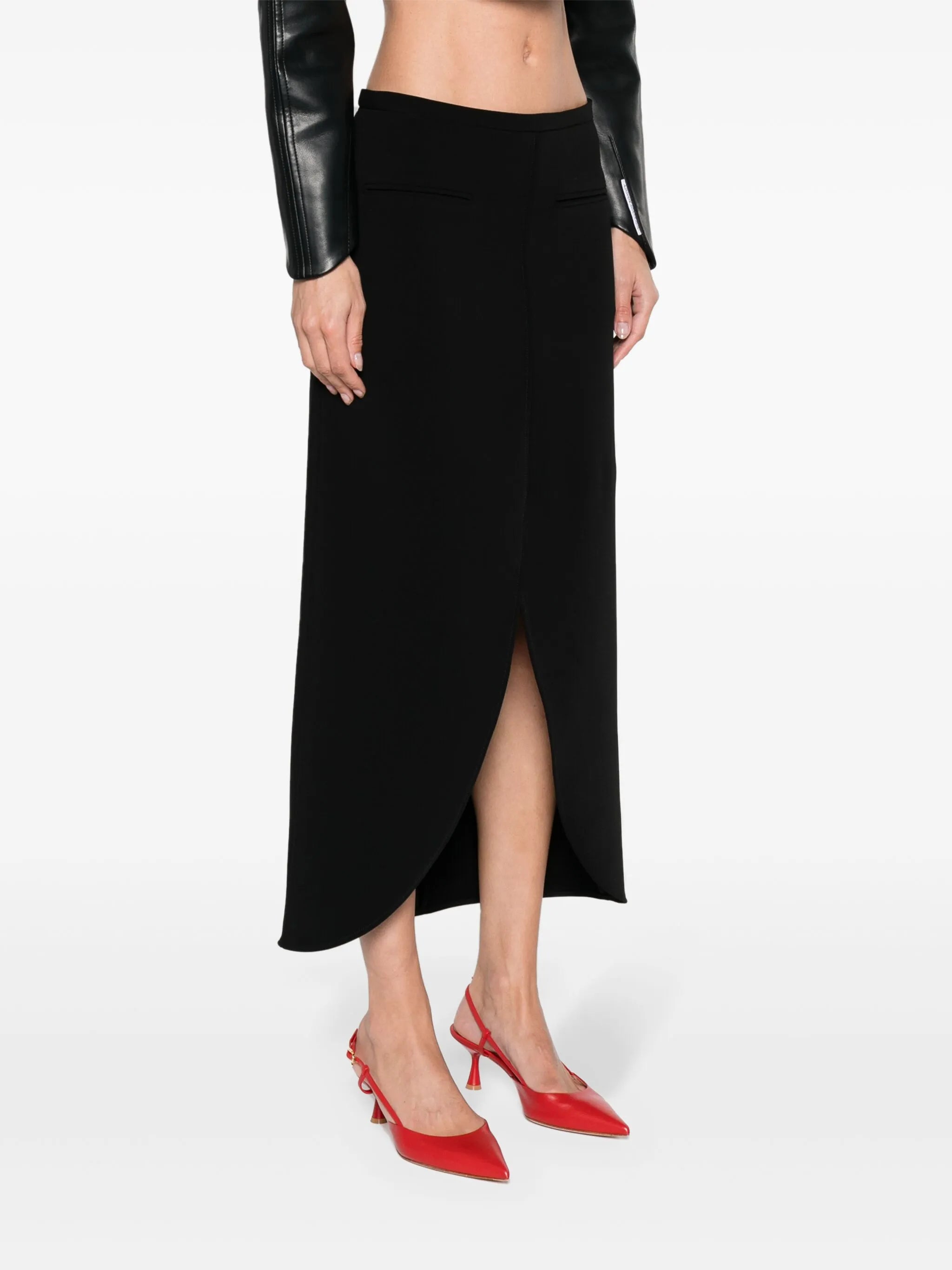 Ellipse tailored maxi skirt