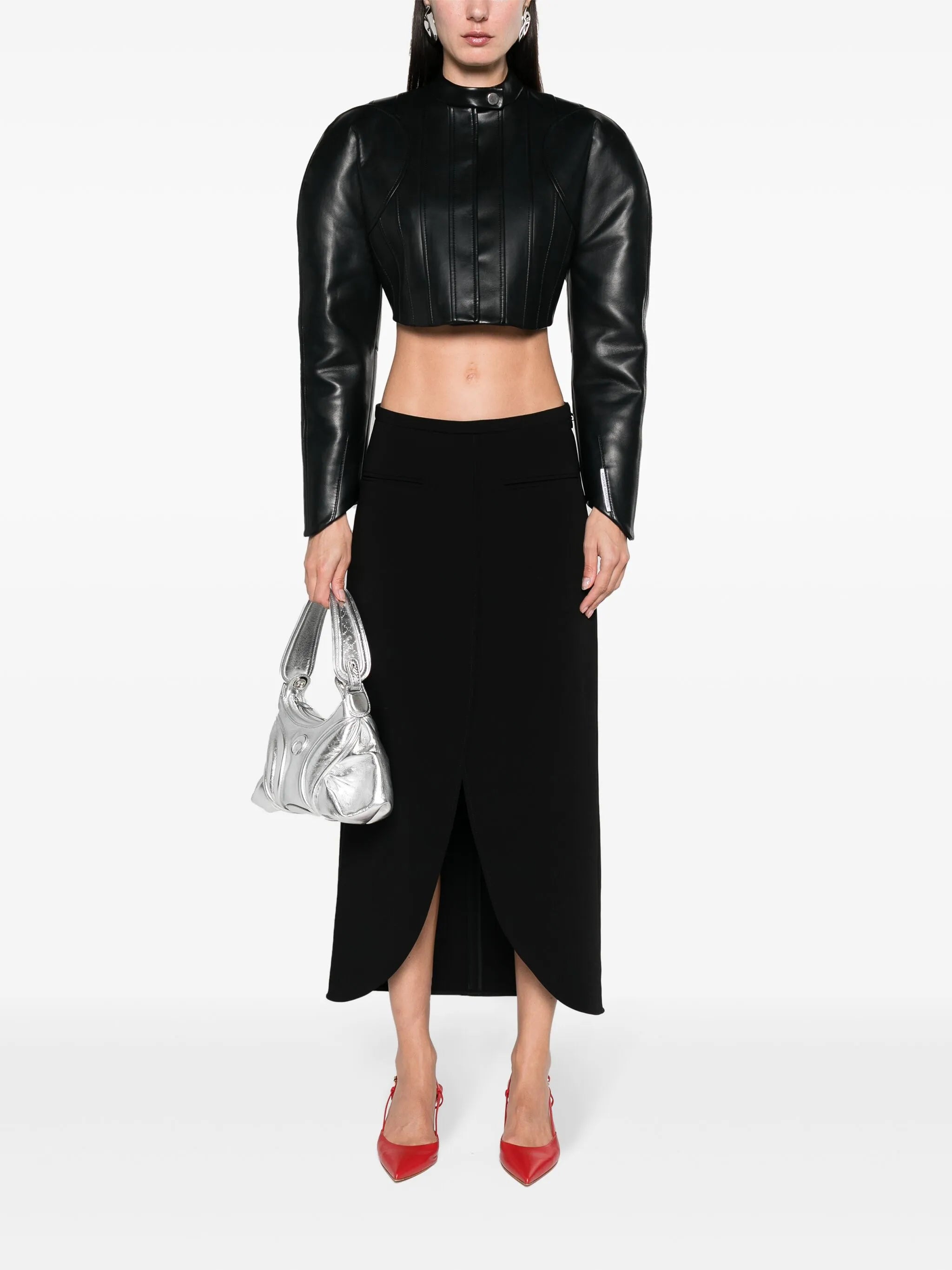 Ellipse tailored maxi skirt