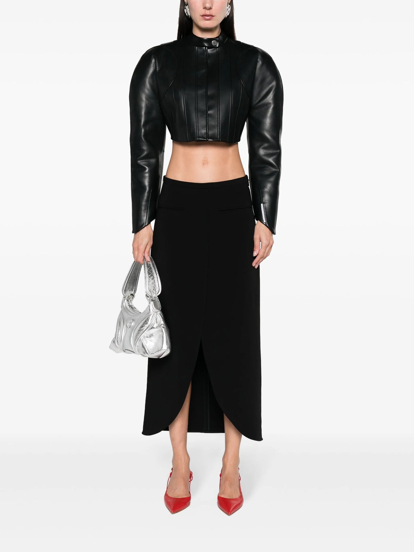 Ellipse tailored maxi skirt