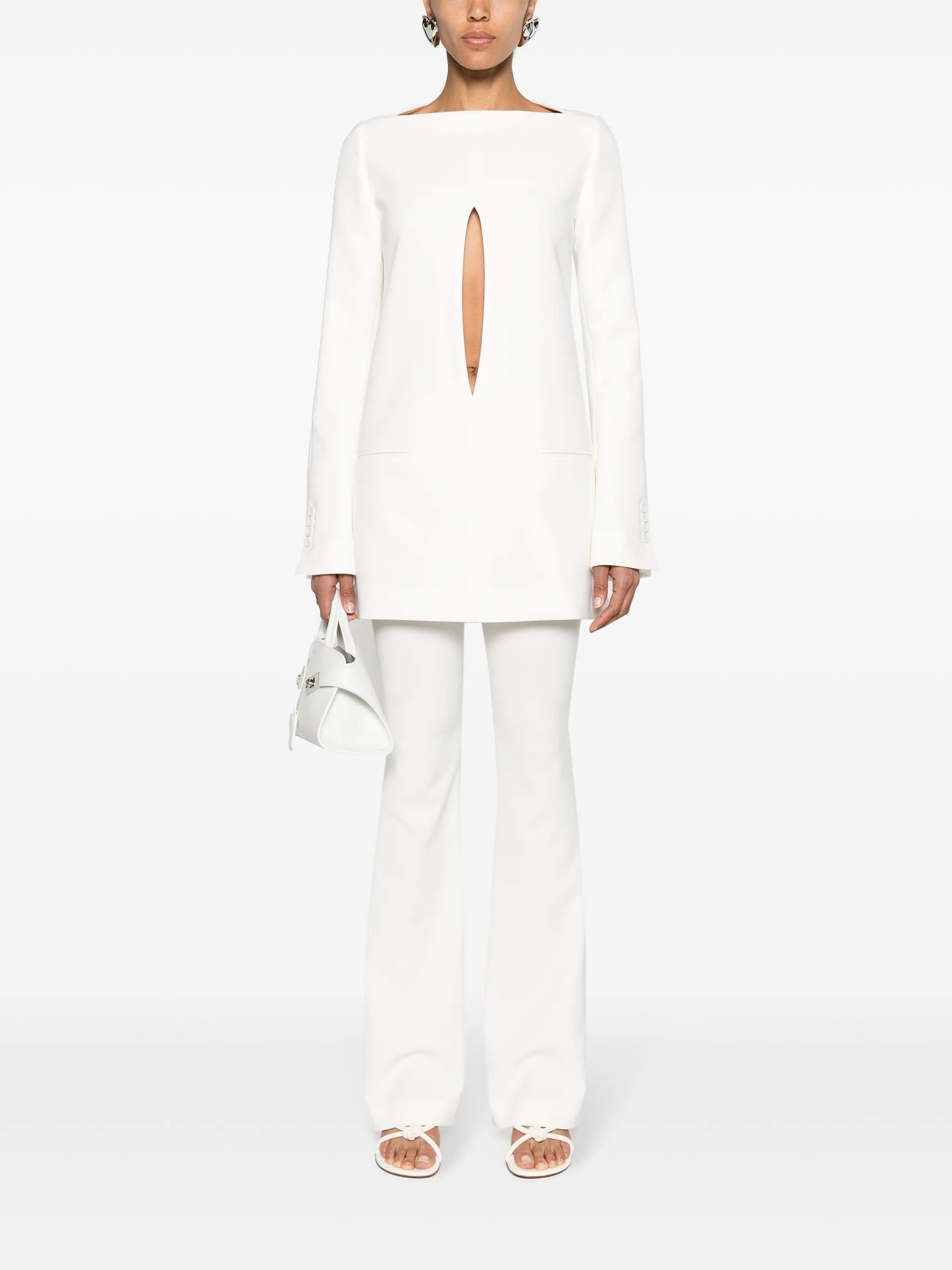 cut-out tailored minidress