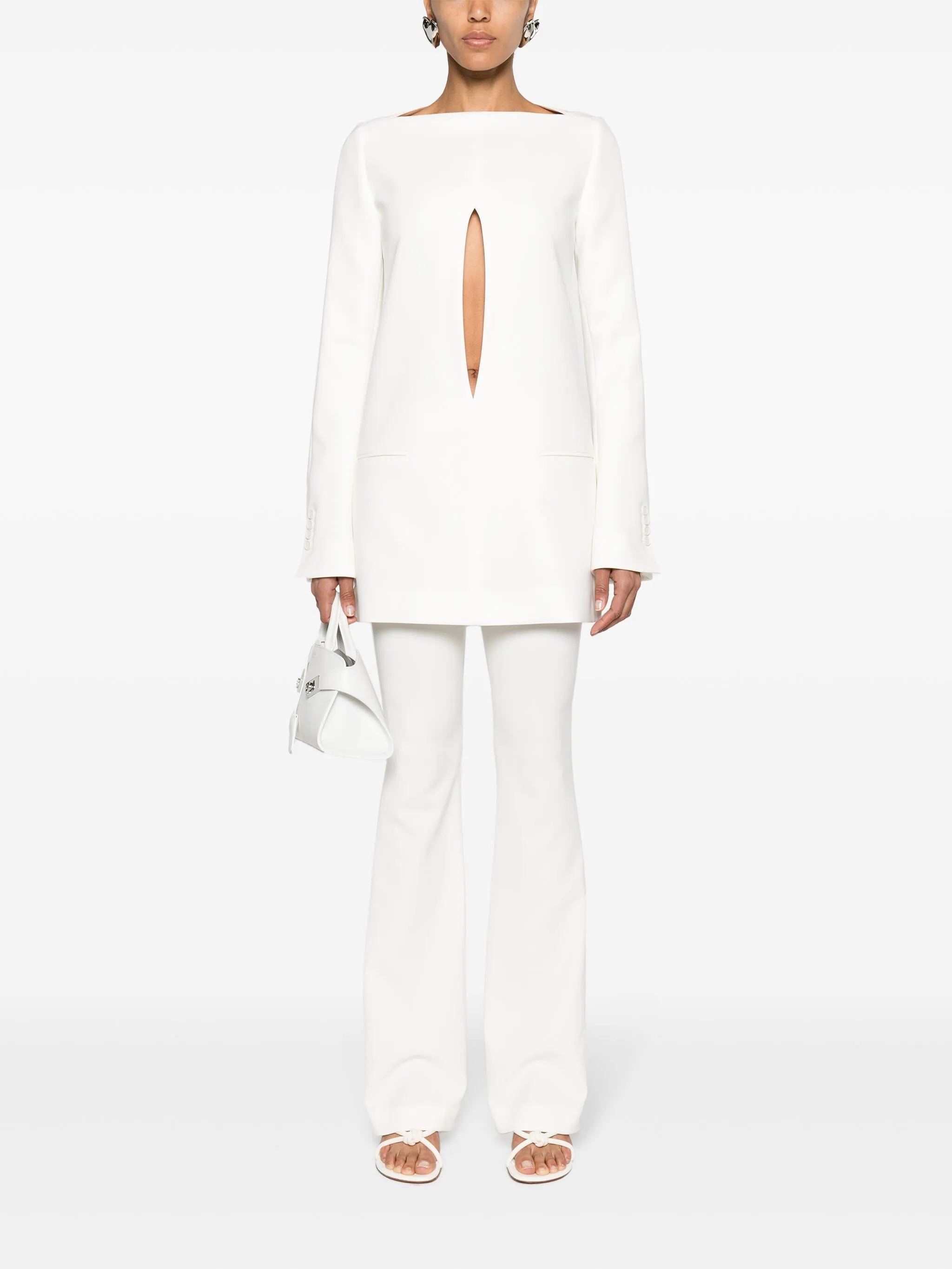 Heritage low-rise bootcut trousers