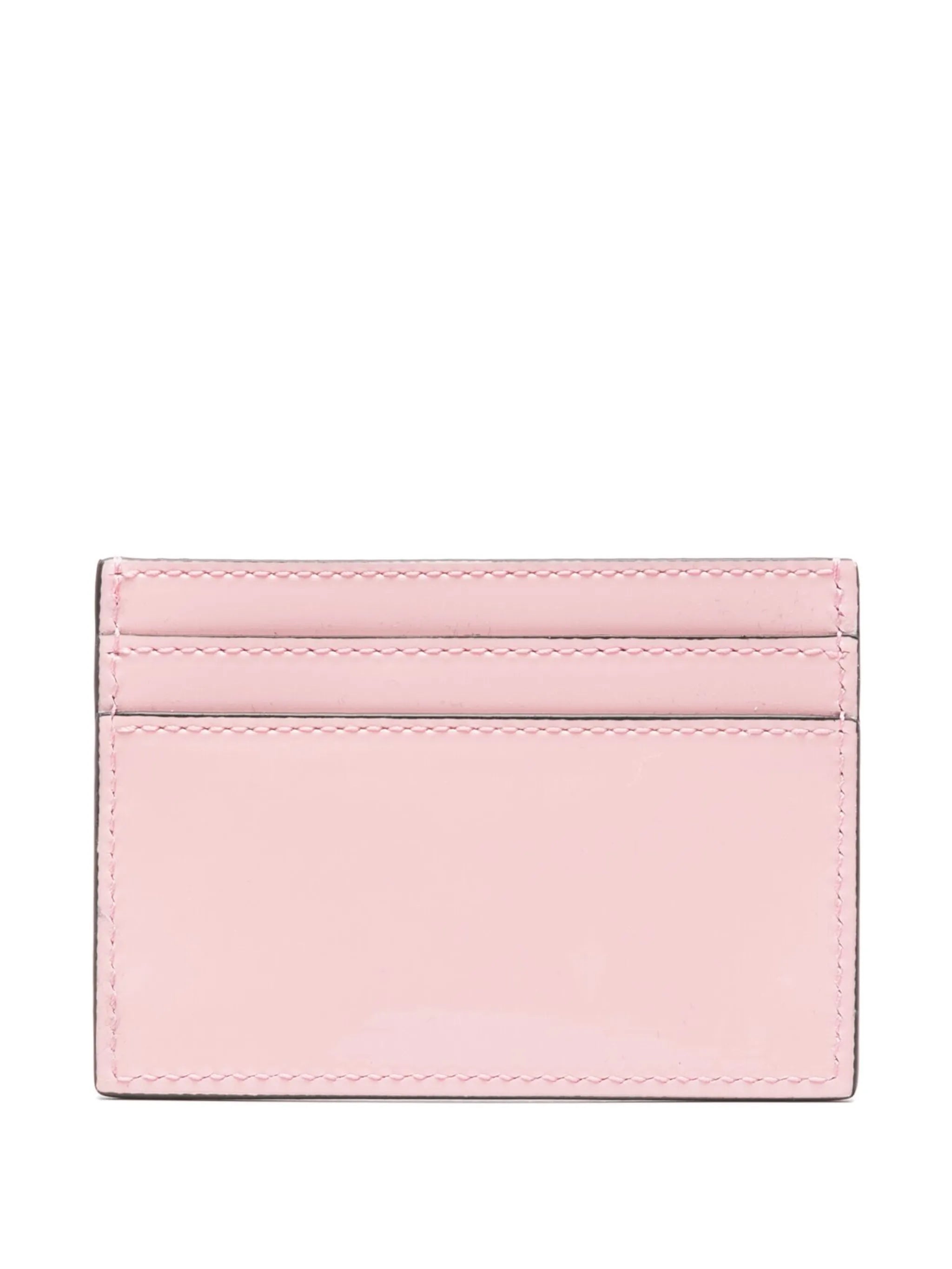 Medusa-plaque leather cardholder