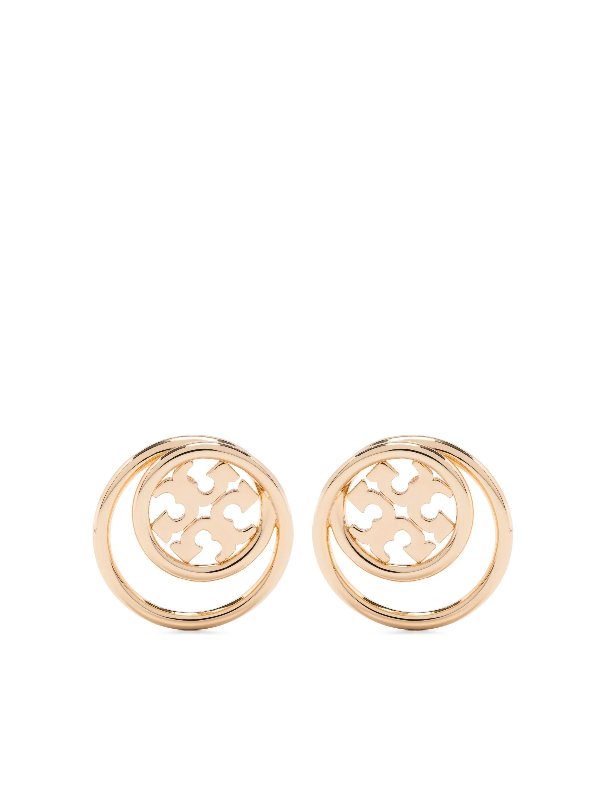 Double T cut-out stud earrings
