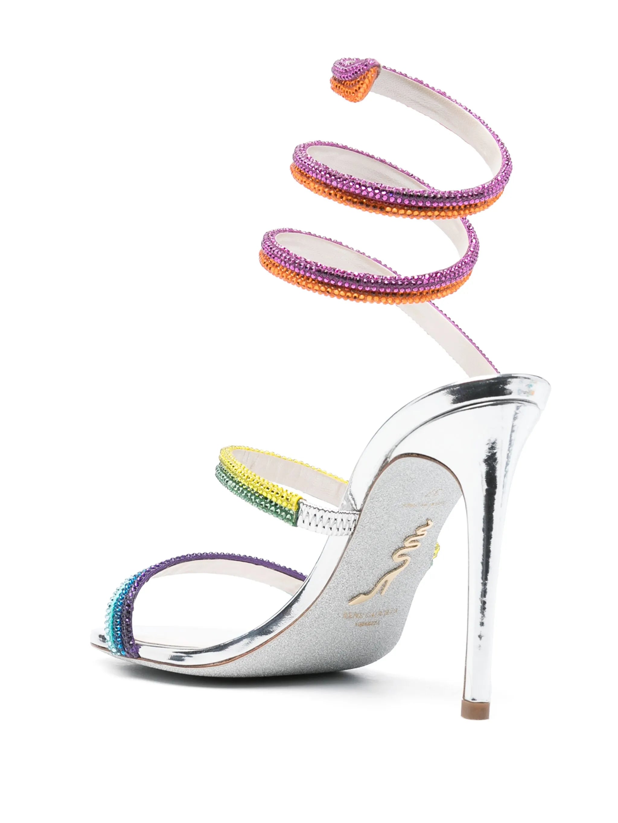 Rainbow 105mm leather sandals