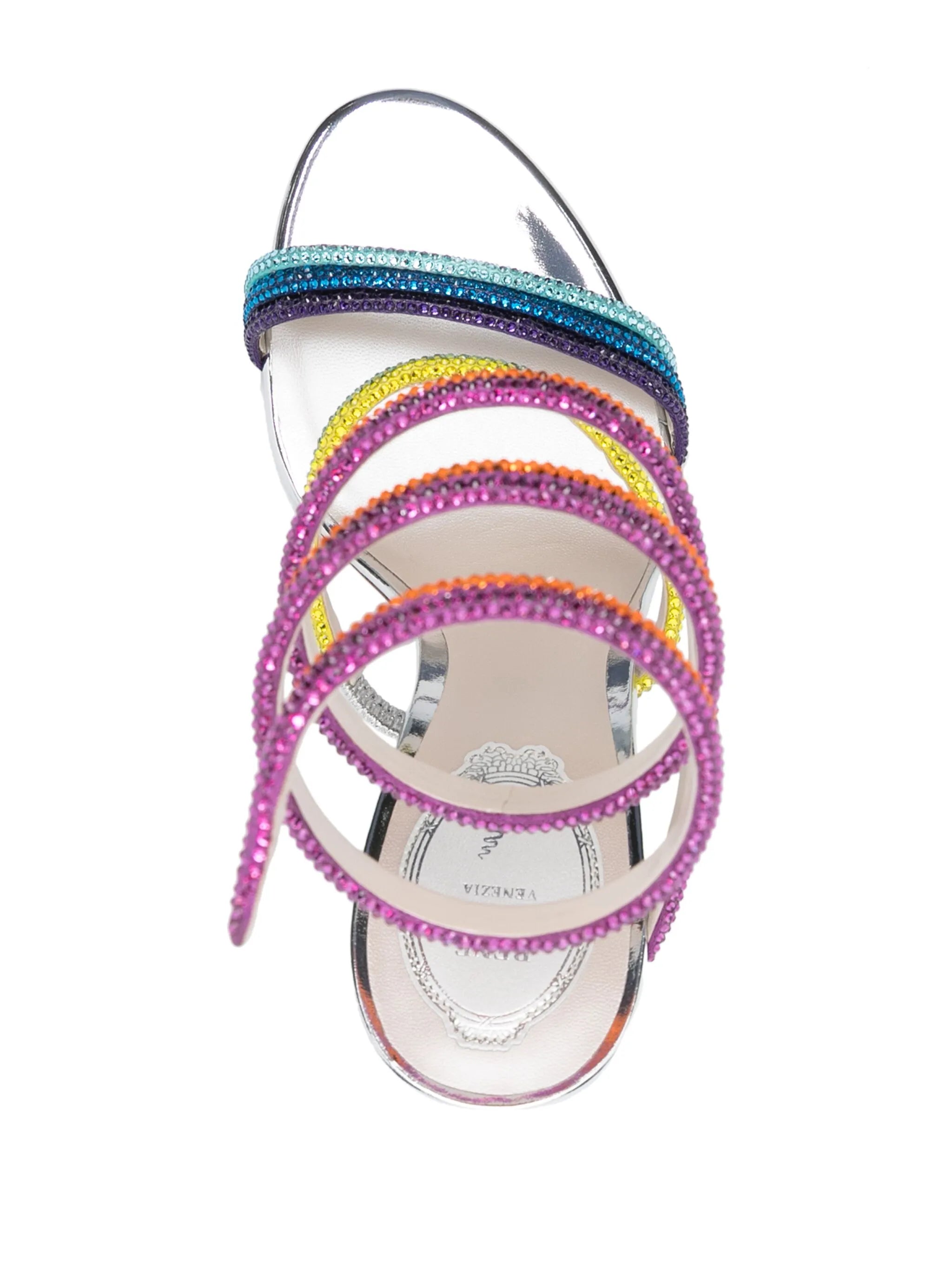 Rainbow 105mm leather sandals