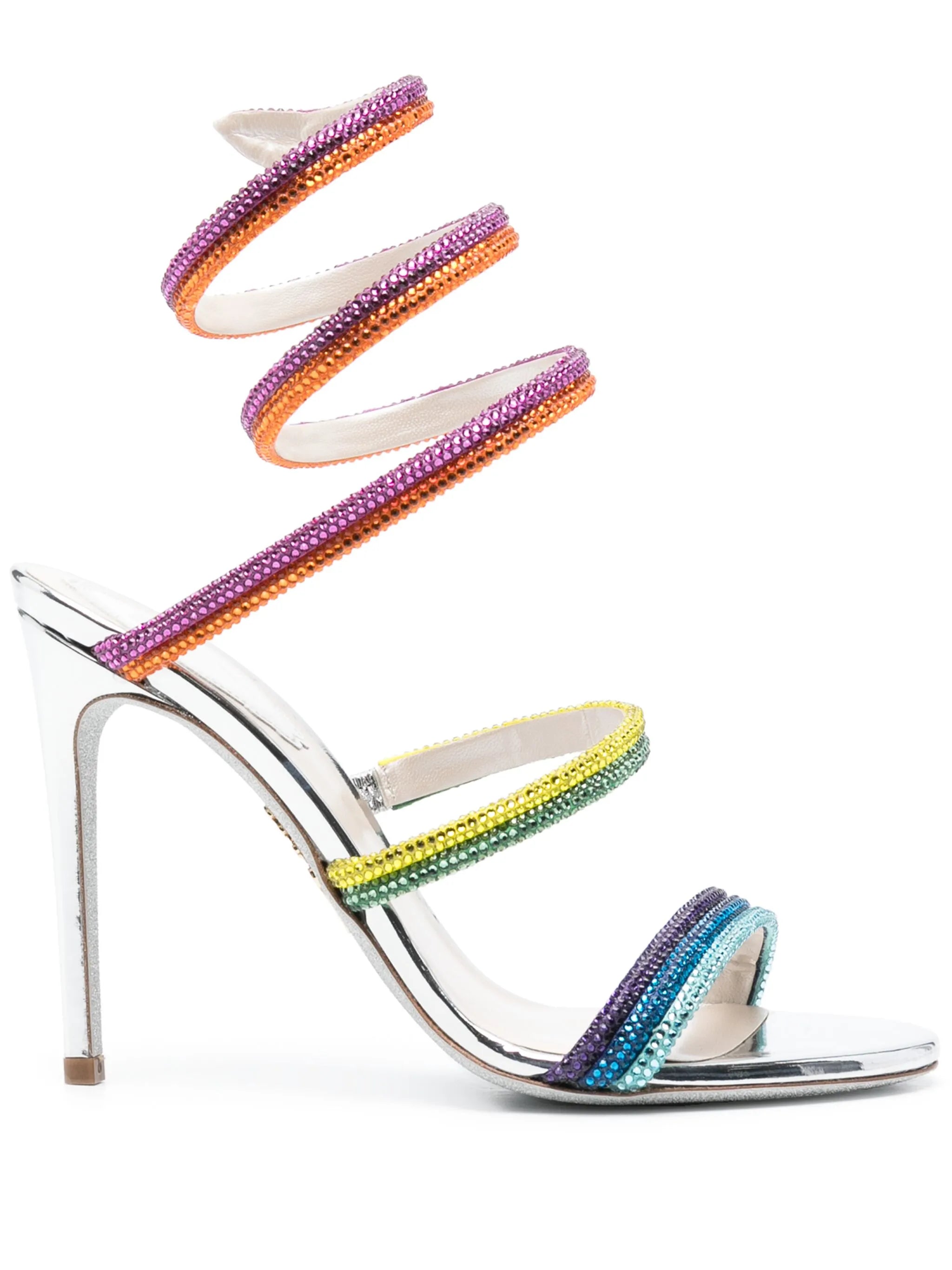 Rainbow 105mm leather sandals
