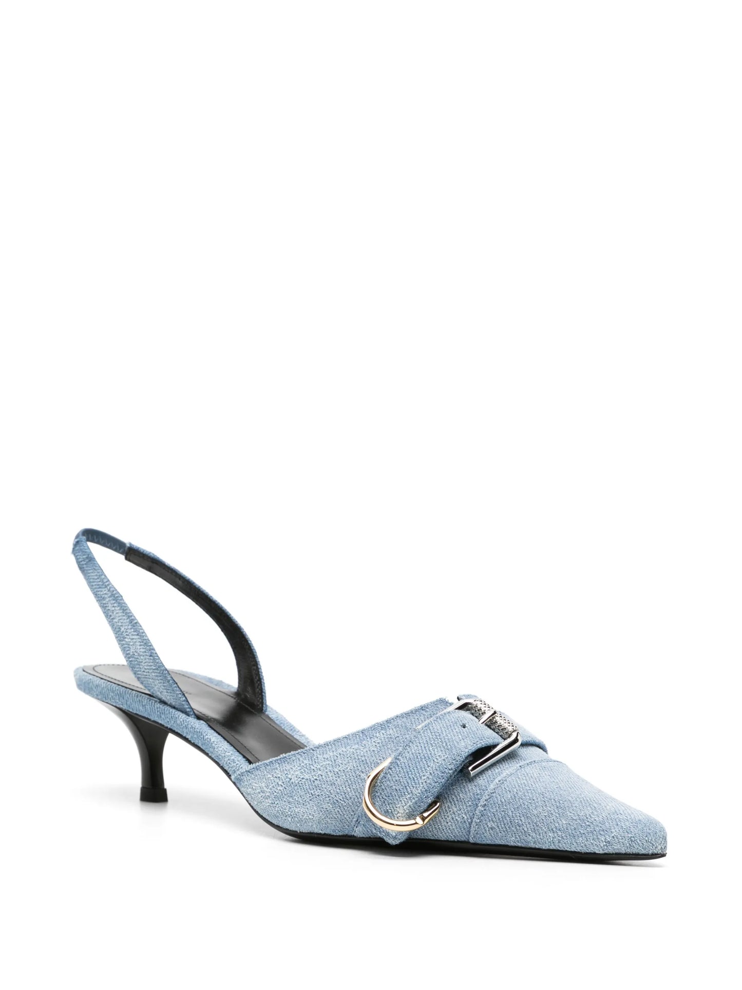 Voyou denim slingback pumps