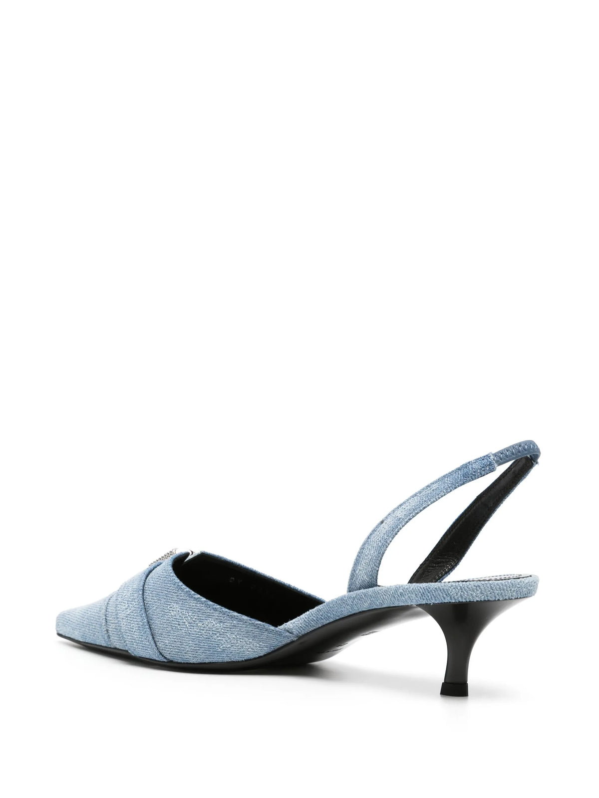Voyou denim slingback pumps