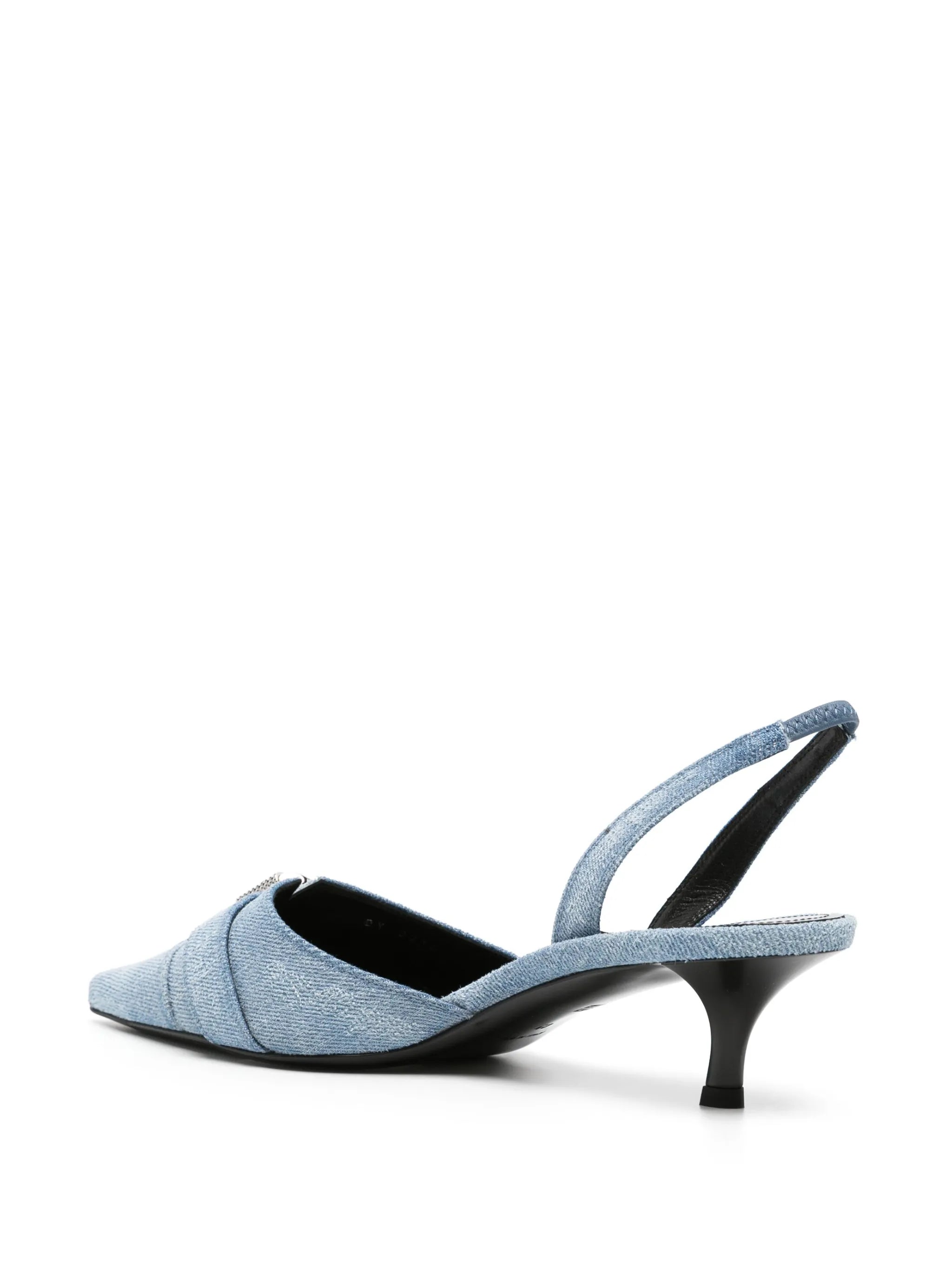 Voyou denim slingback pumps