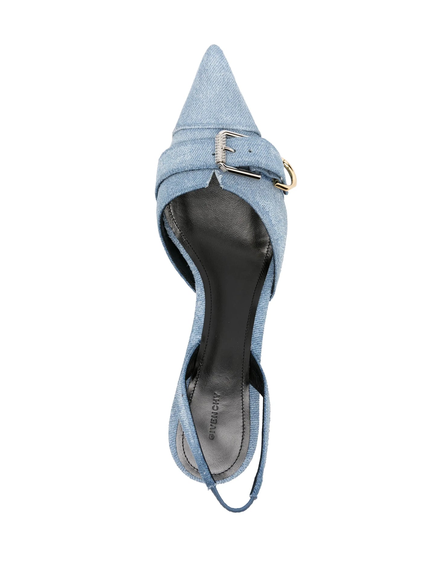 Voyou denim slingback pumps