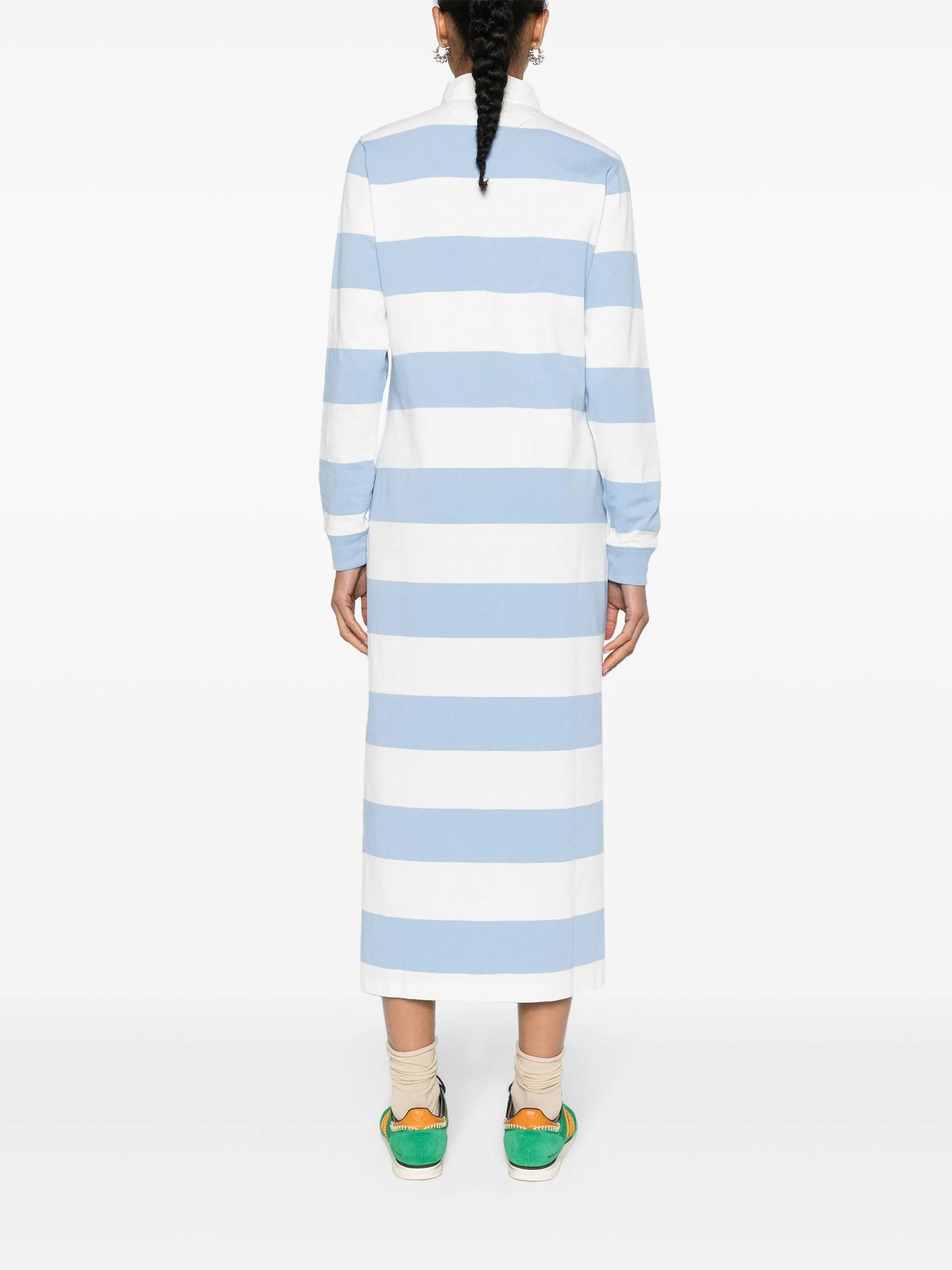 striped cotton maxi dress
