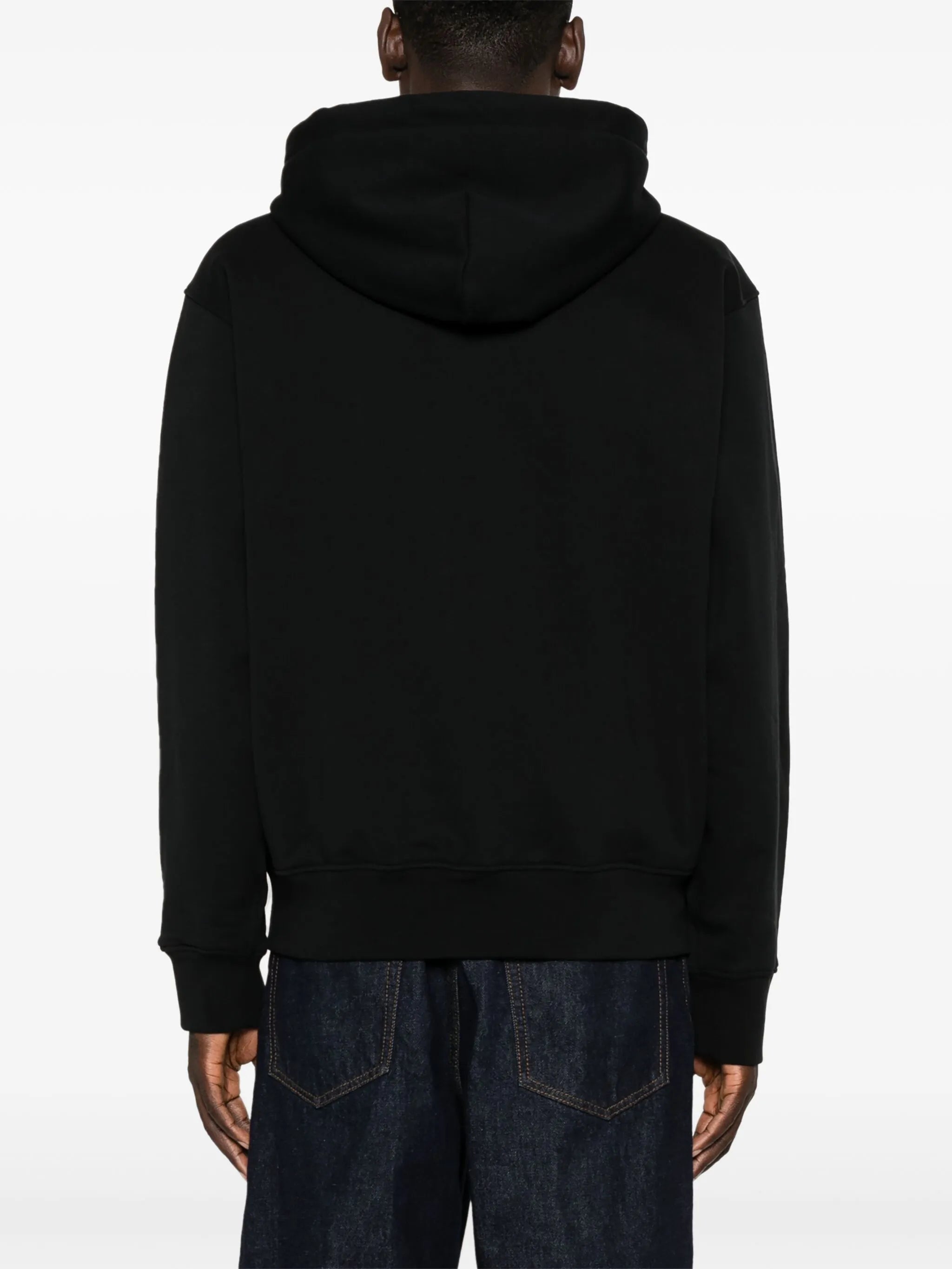 logo-embroidered cotton hoodie