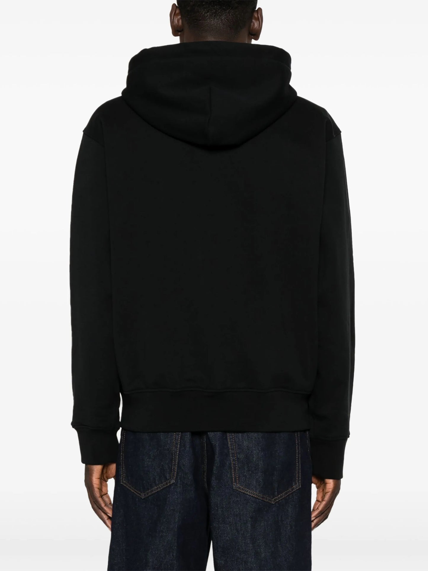 logo-embroidered cotton hoodie