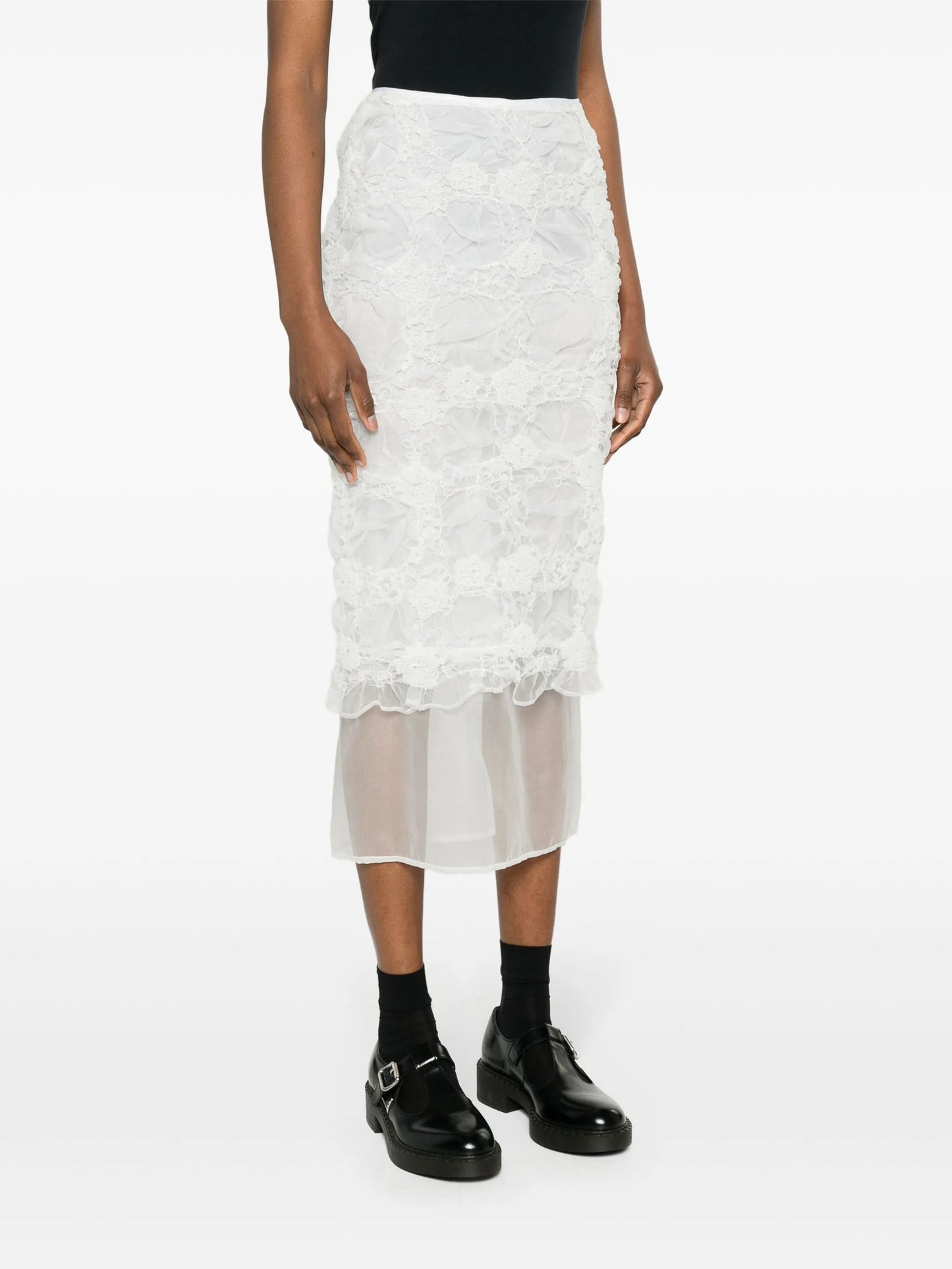Glenda organza midi skirt