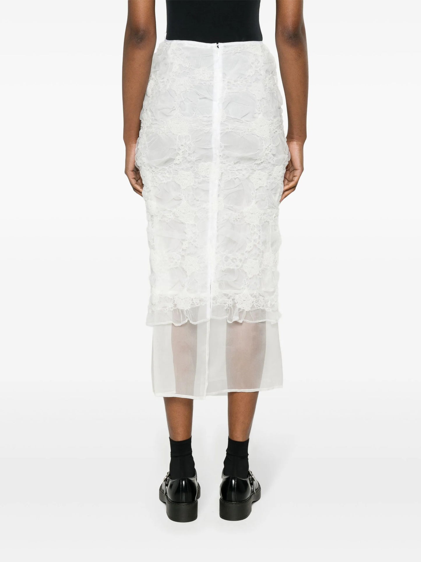 Glenda organza midi skirt