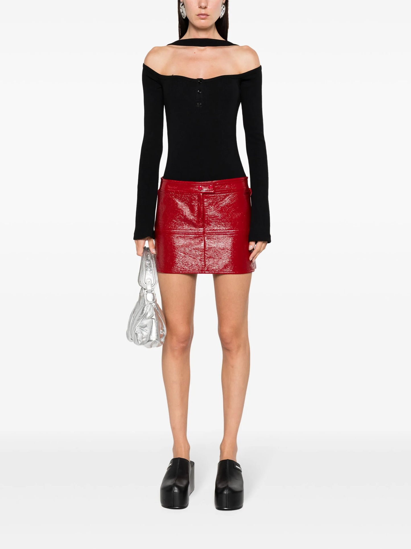 Hyperbole 90's cold-shoulder bodysuit