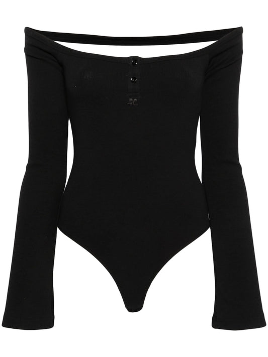 Hyperbole 90's cold-shoulder bodysuit