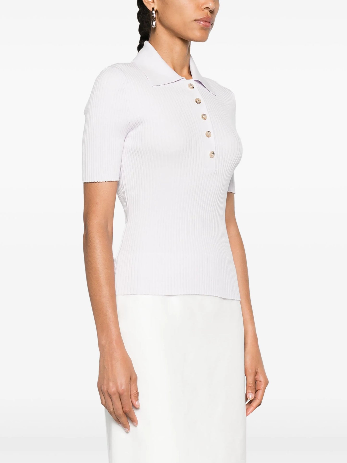Iconic rib-knit polo shirt
