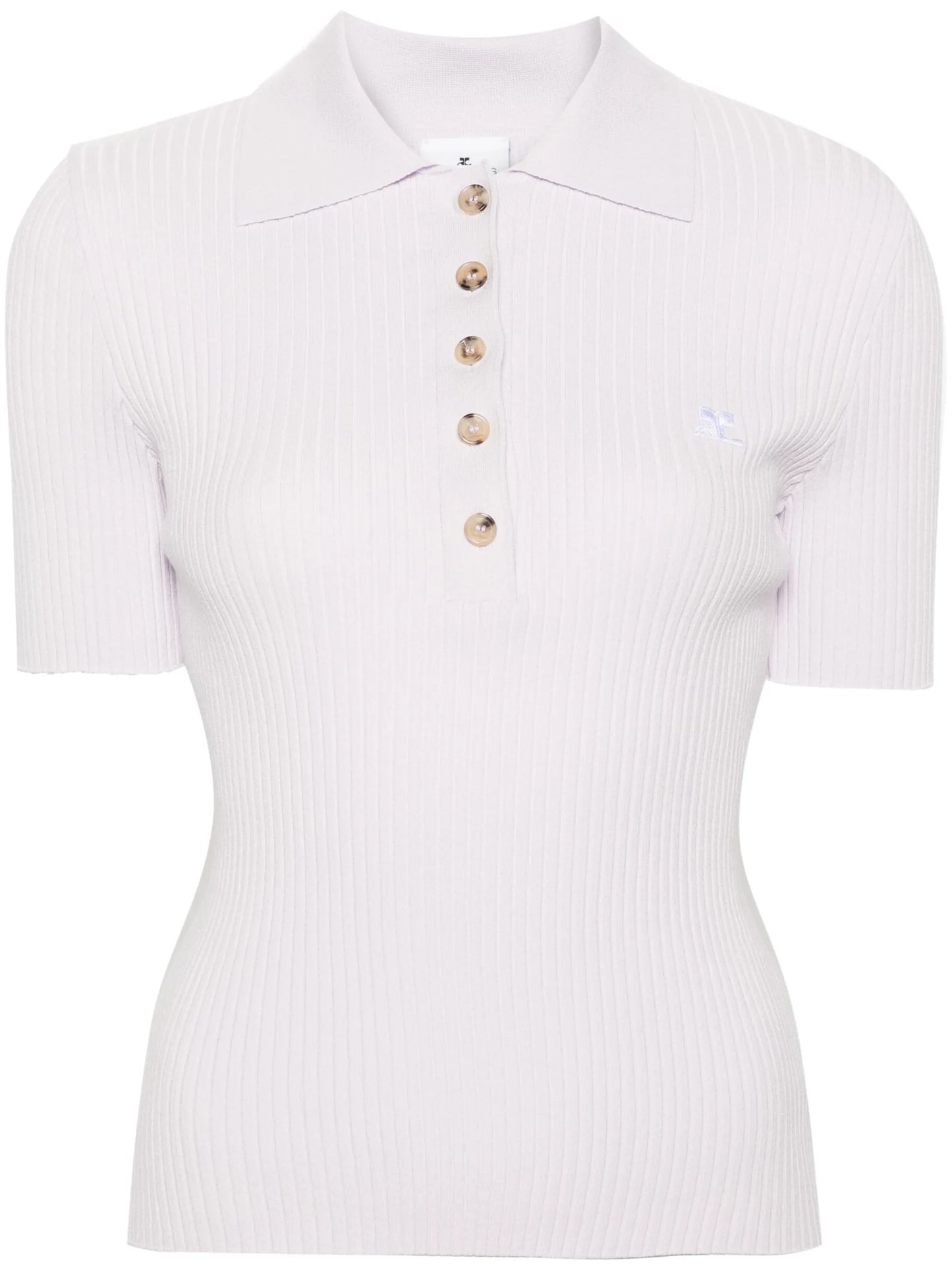 Iconic rib-knit polo shirt