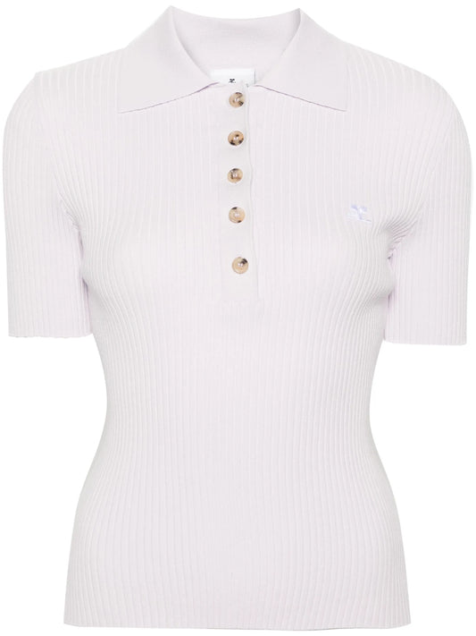 Iconic rib-knit polo shirt
