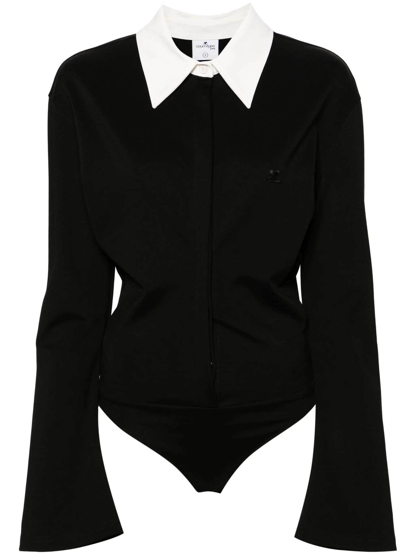 spread-collar buttoned jumpsuit