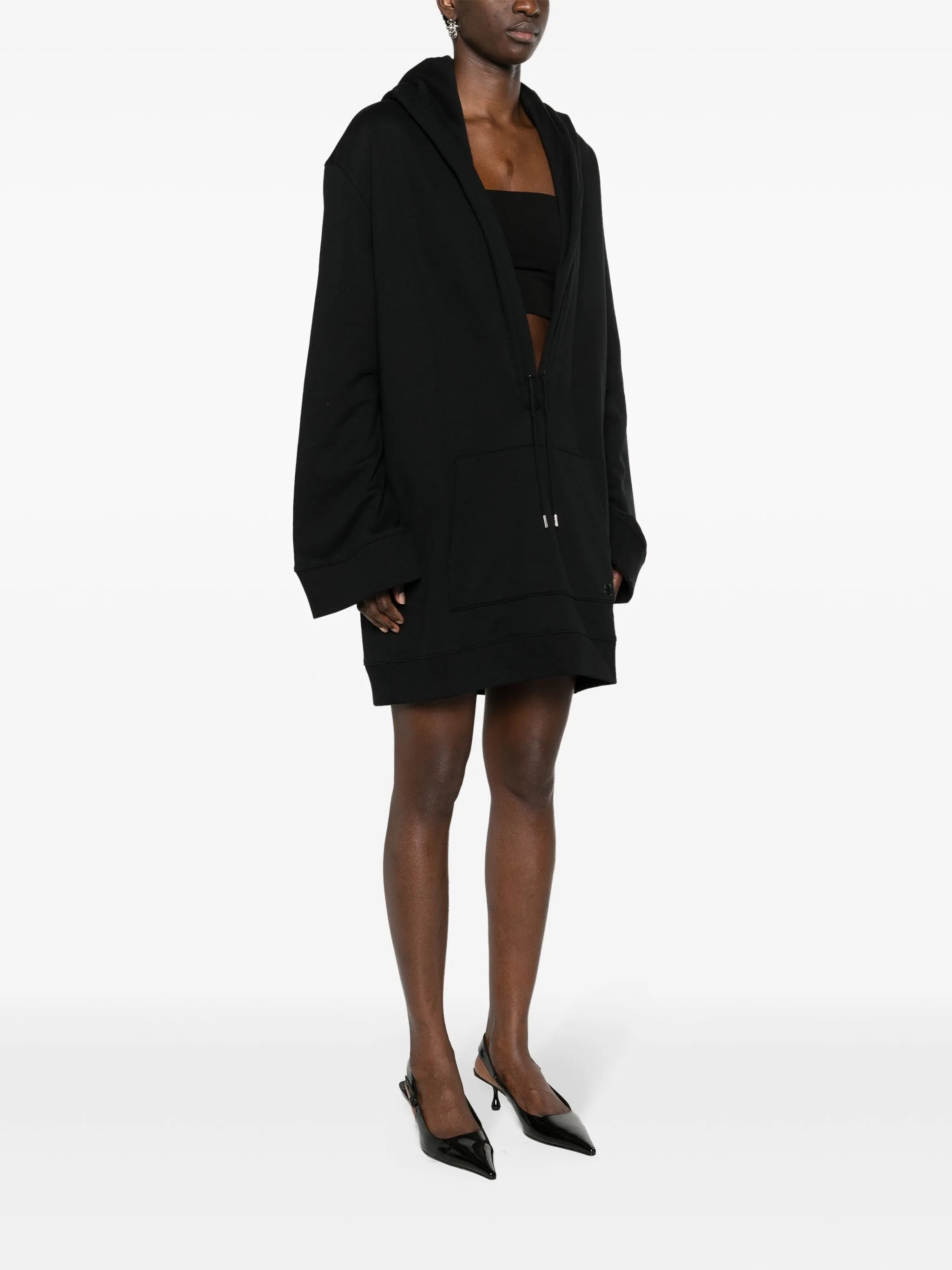Hyperbole hooded minidress