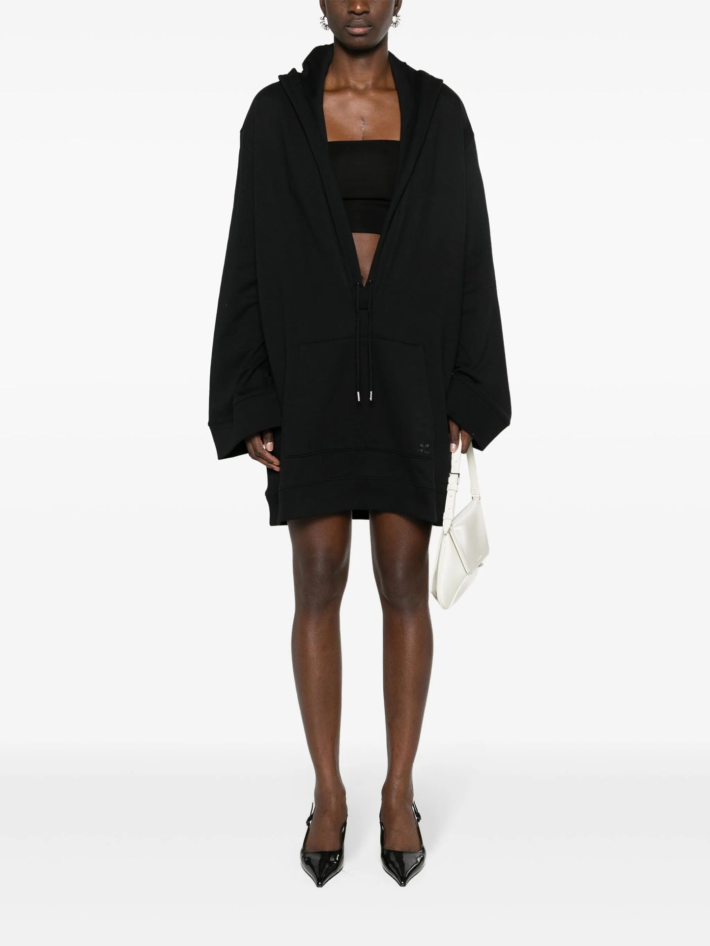 Hyperbole hooded minidress