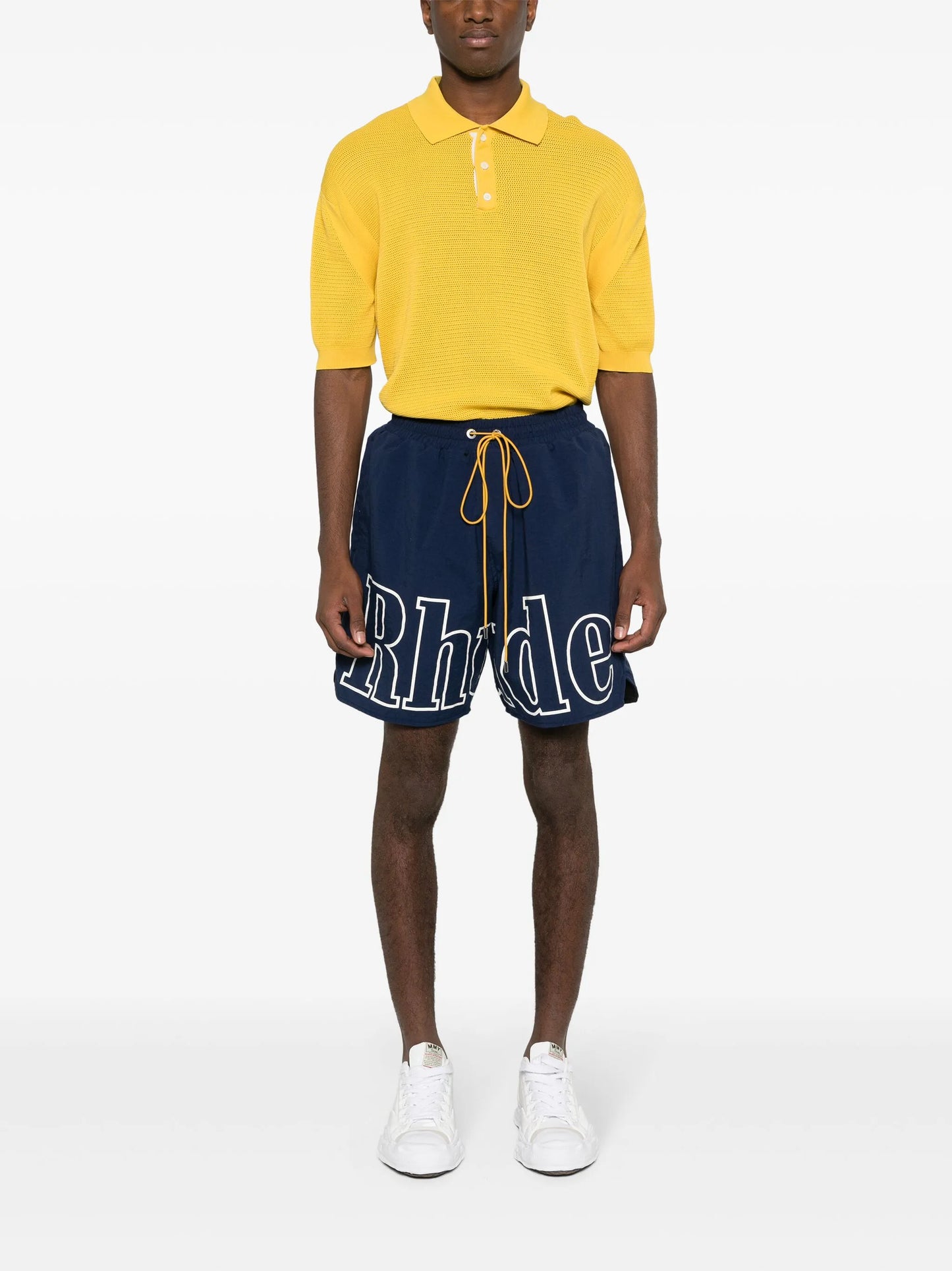 logo-print track shorts