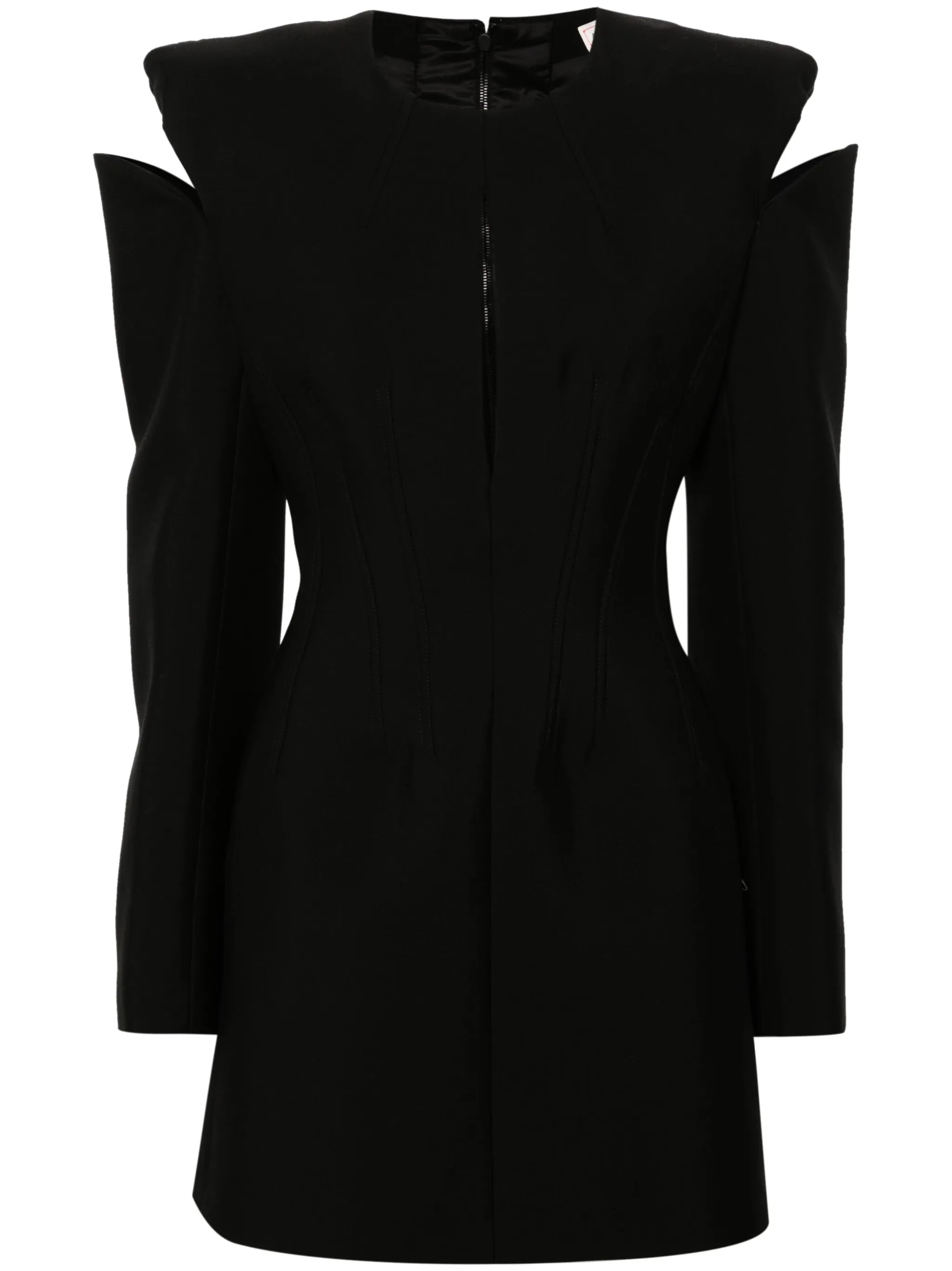 whipstitch-detailing slashed minidress