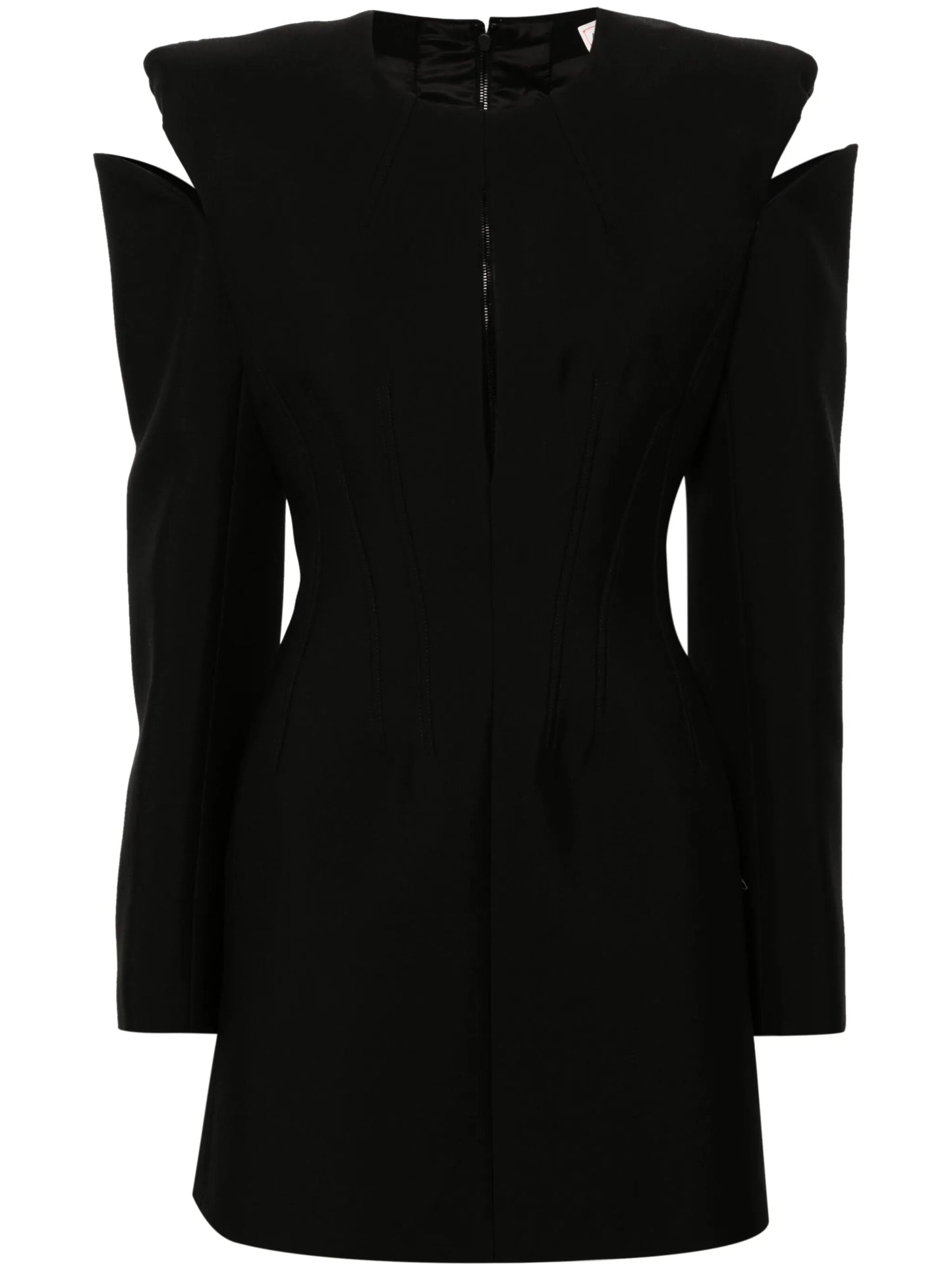 whipstitch-detailing slashed minidress