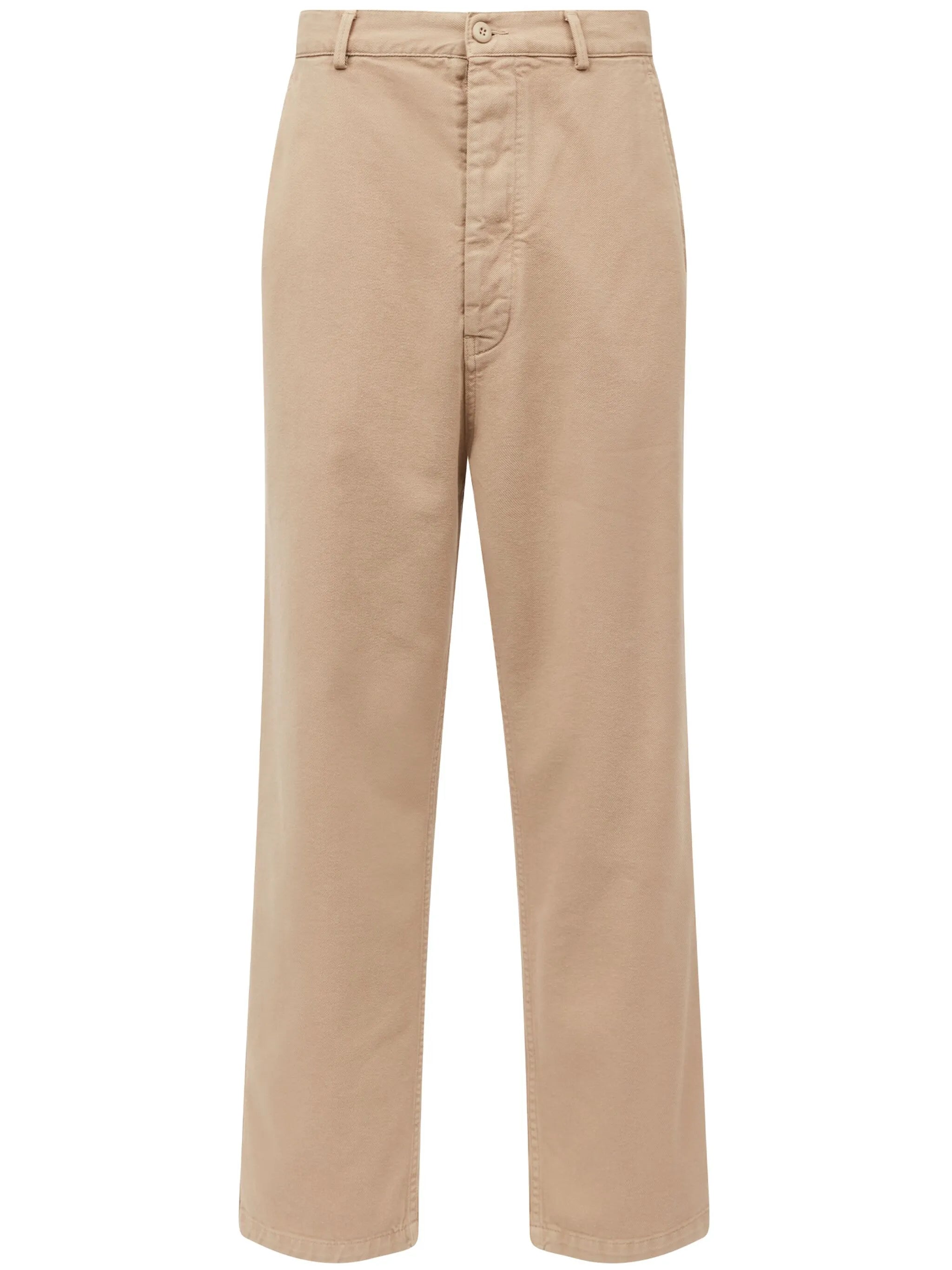 straight-leg cotton trousers