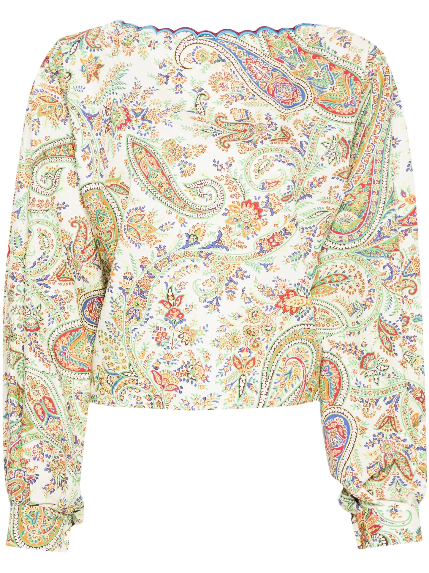 paisley-print cotton blouse