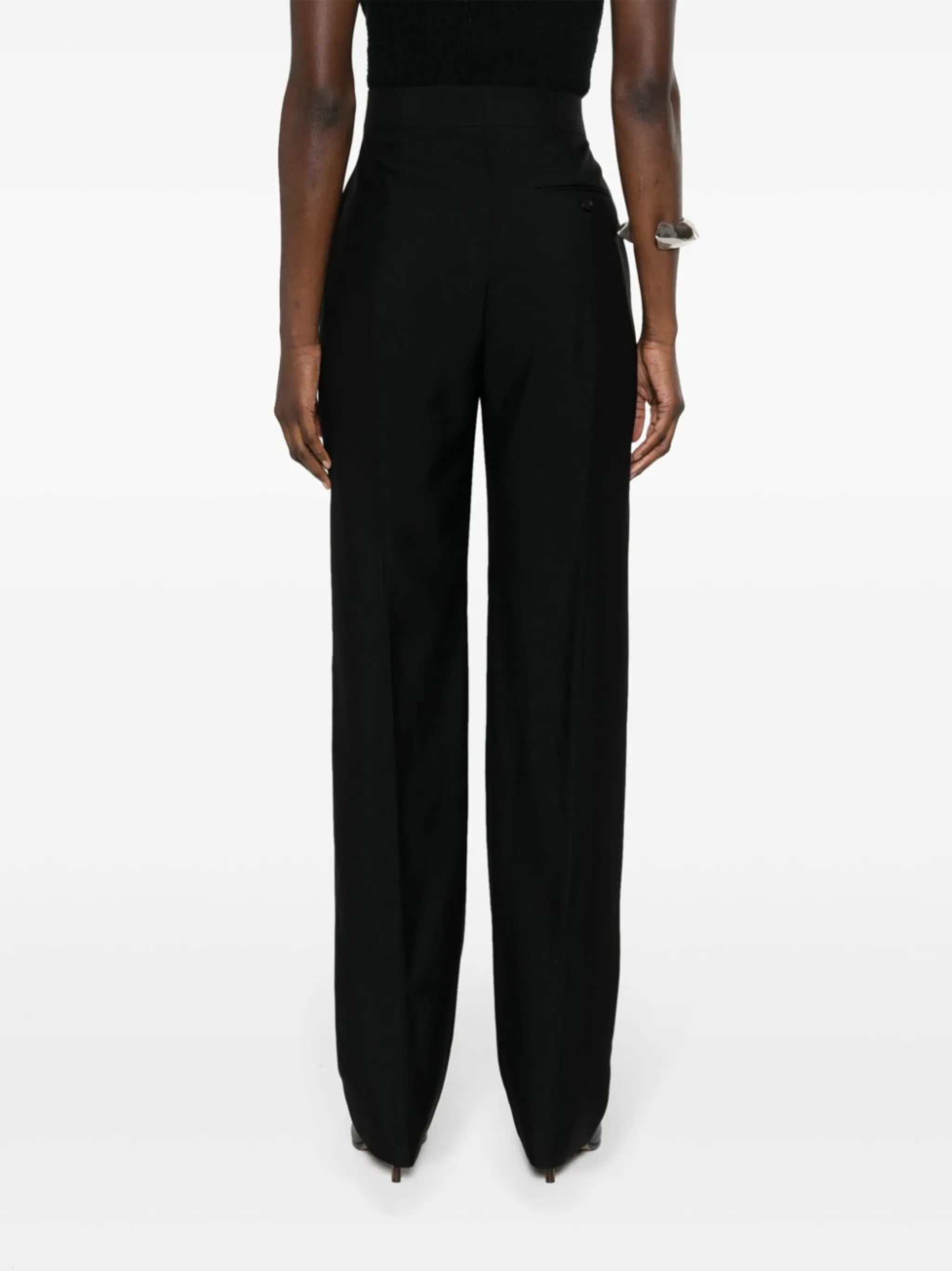 high-waisted cigarette trousers