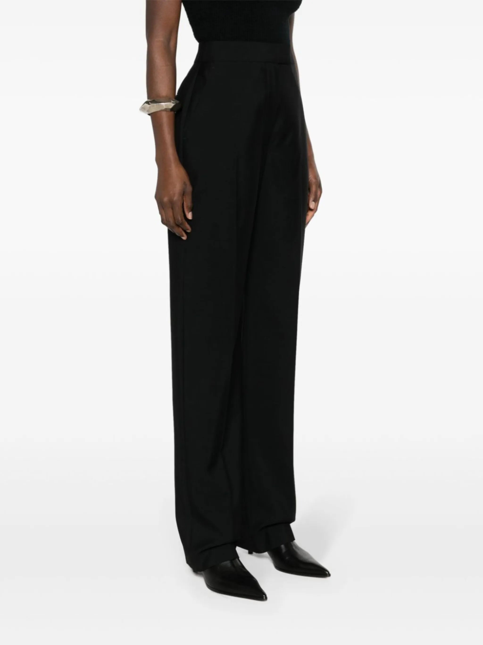 high-waisted cigarette trousers