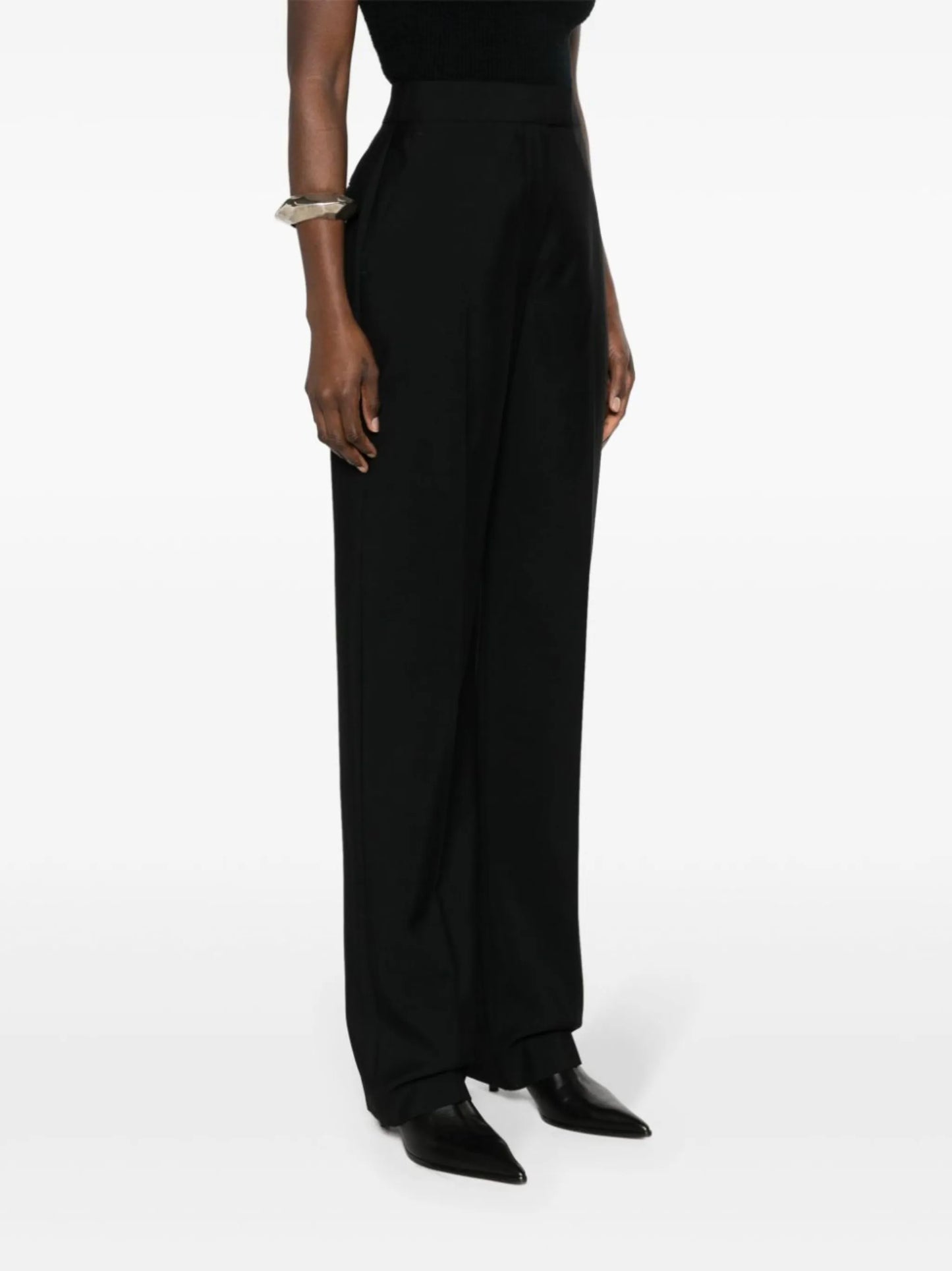 high-waisted cigarette trousers