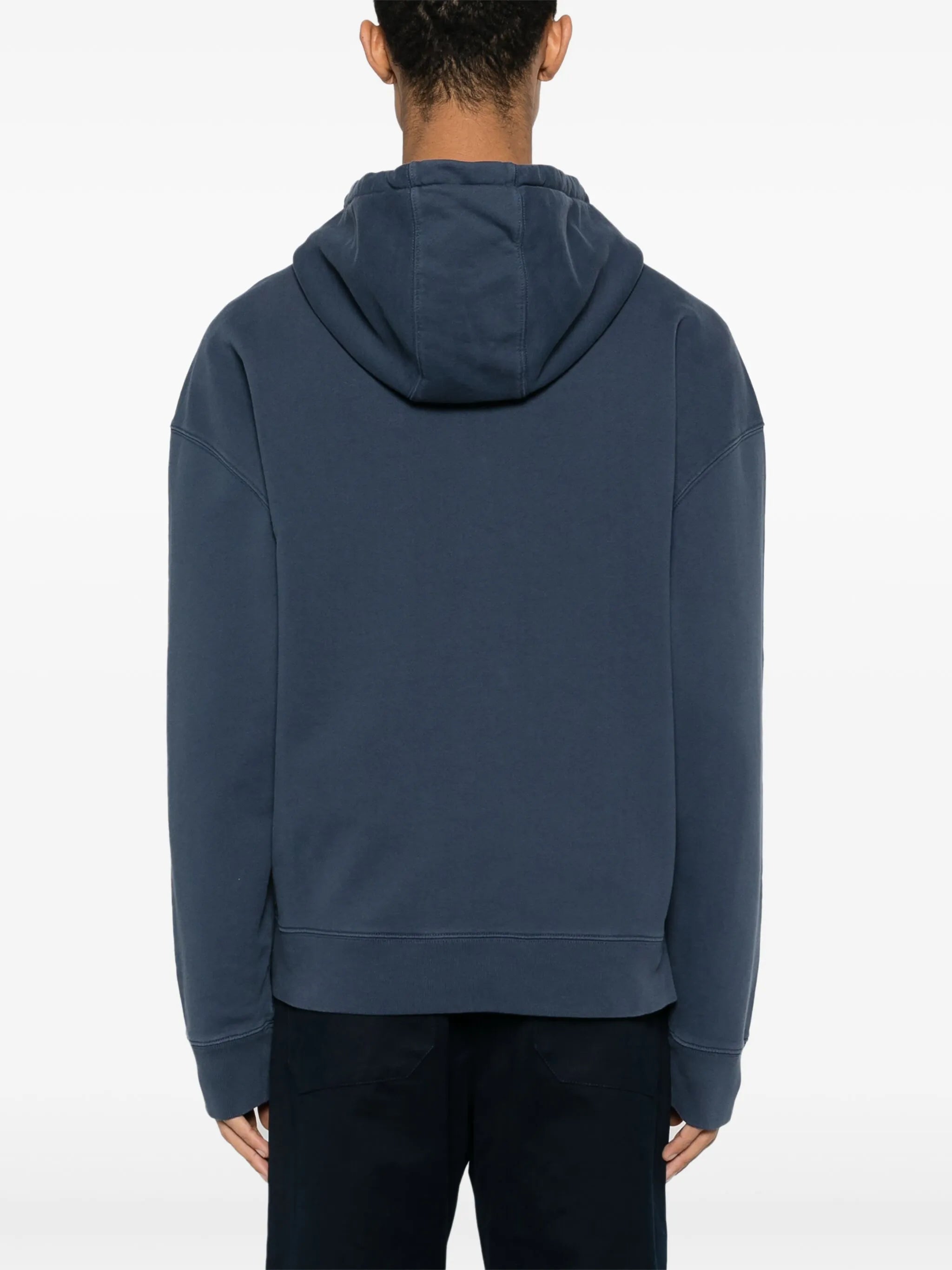 logo-patch cotton hoodie