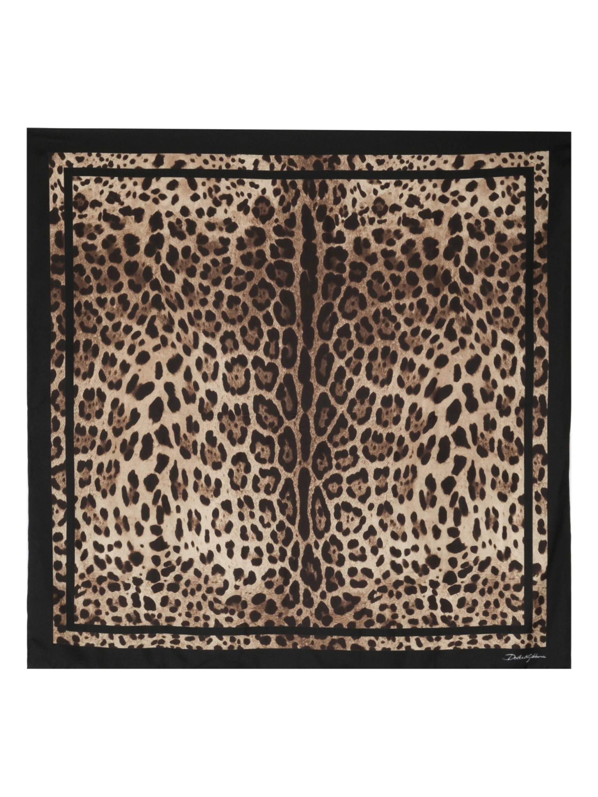 leopard-print silk scarf