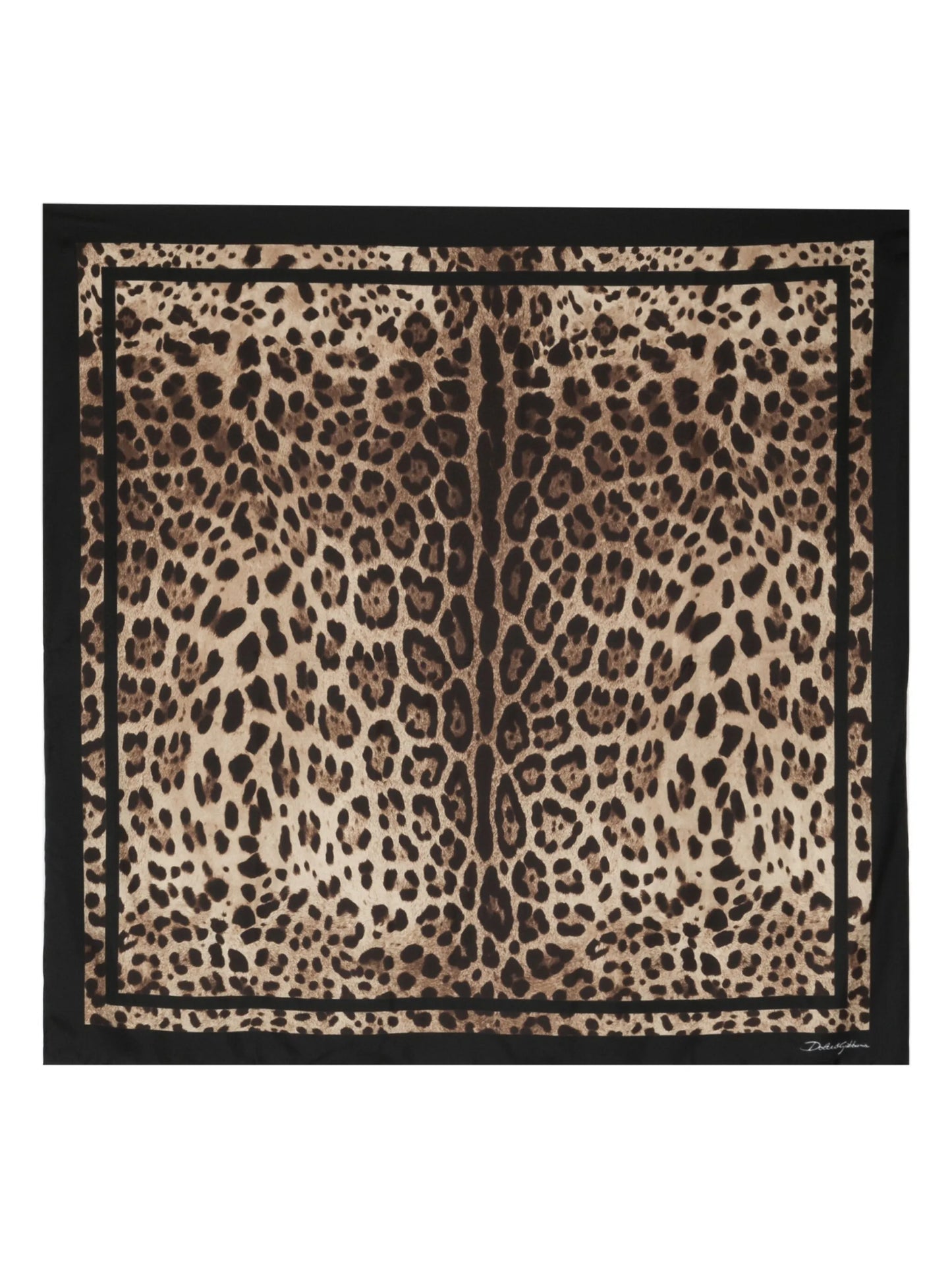 leopard-print silk scarf