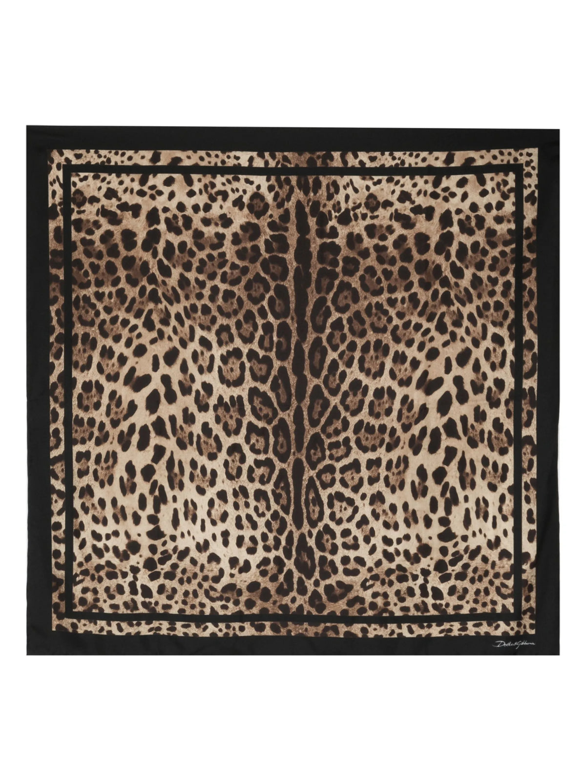 leopard-print silk scarf