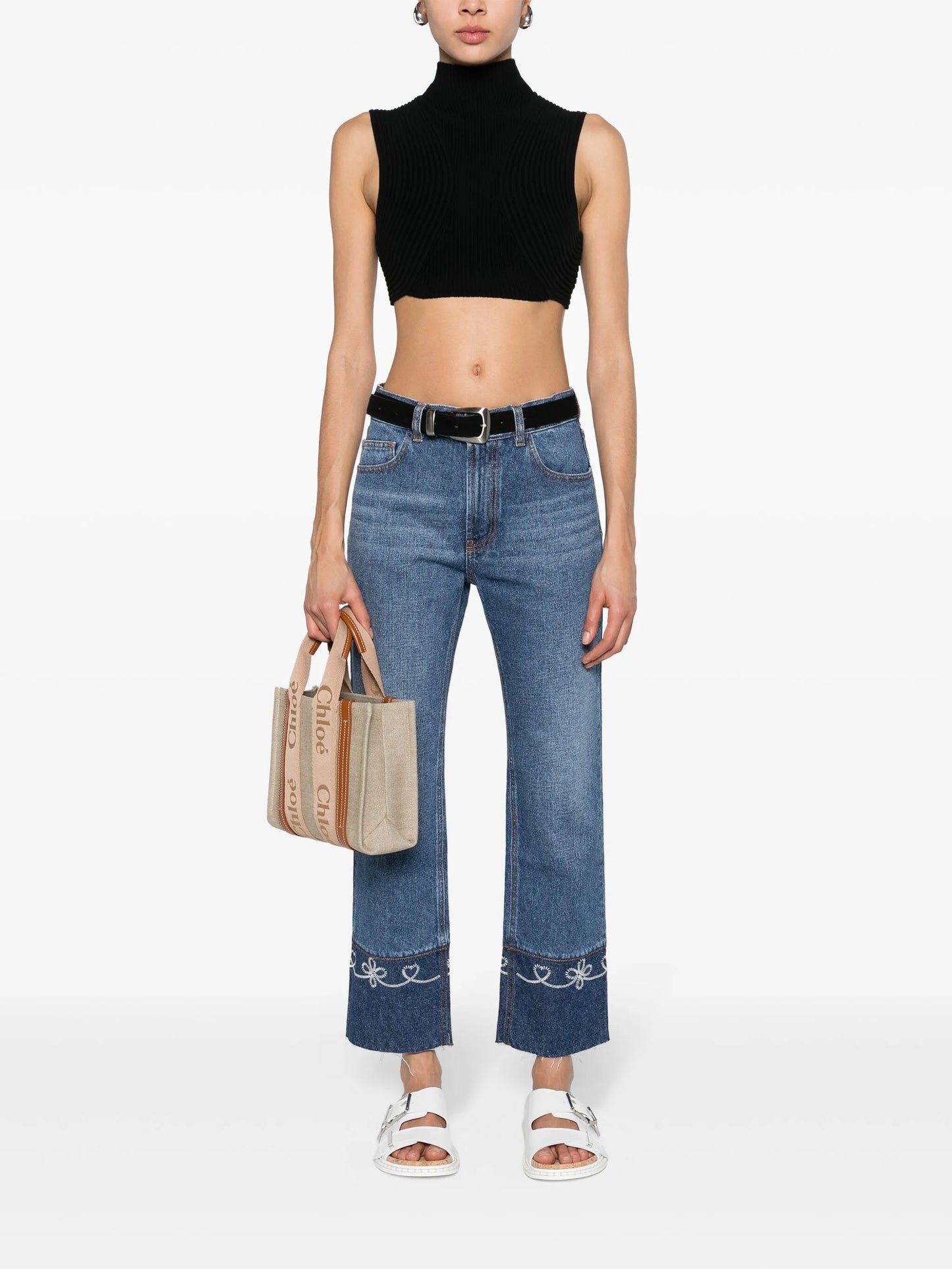 Masaya mid-rise cropped jeans